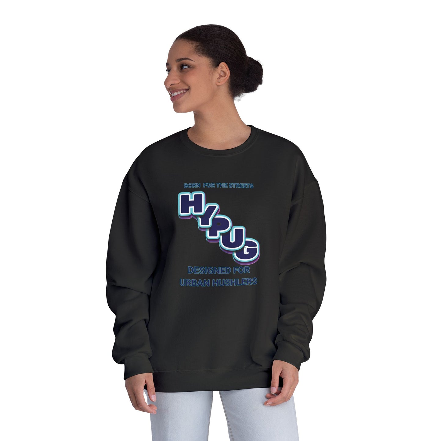 Hypug Urban Dogs Crewneck Sweatshirt — Graphic Puppy Logo Back Print