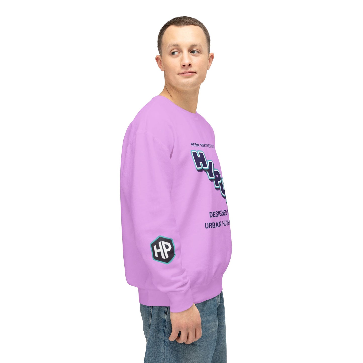 Crewneck Sweatshirt — “HYPUG: Born for the Streets / Designed for Urban Hushlers”