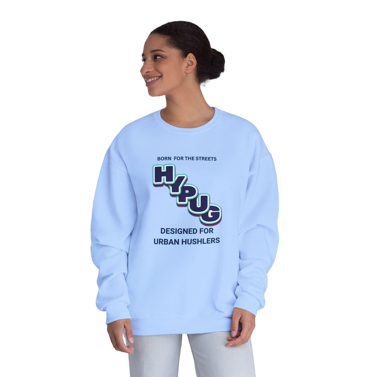 Hypug Urban Dogs Crewneck Sweatshirt — Graphic Puppy Logo Back Print