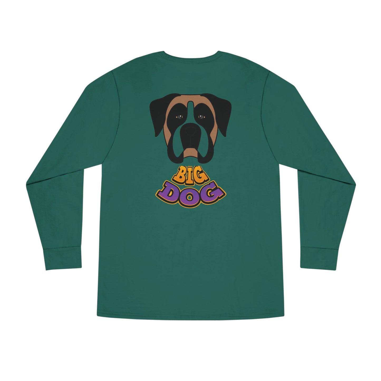 Big Dog Boxer Long Sleeve Tee — 'HYPUG BIG DOG' Graphic Crewneck