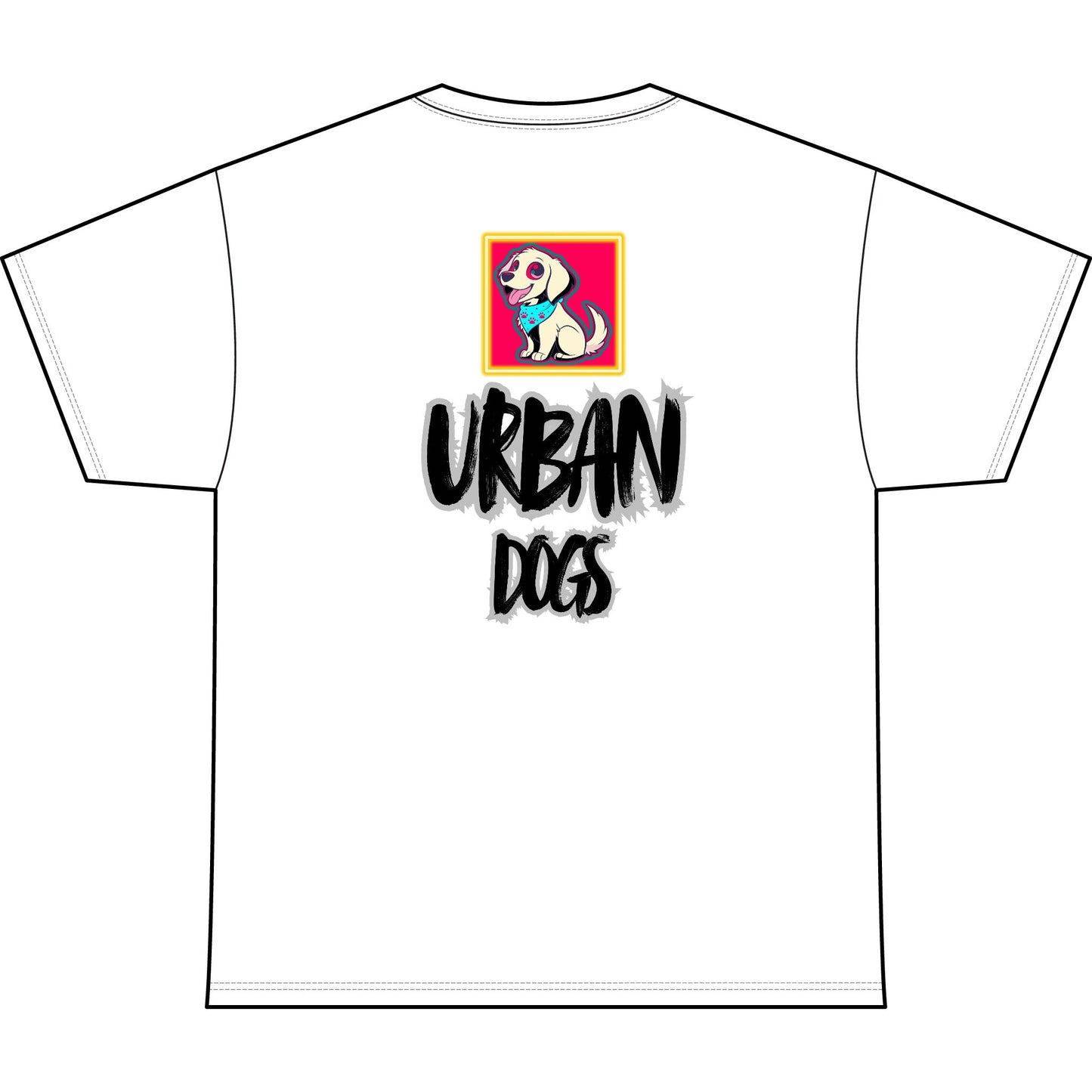 Urban Dogs Graphic Tee — "Hustle" Streetwear T-Shirt with Retro Dog Art