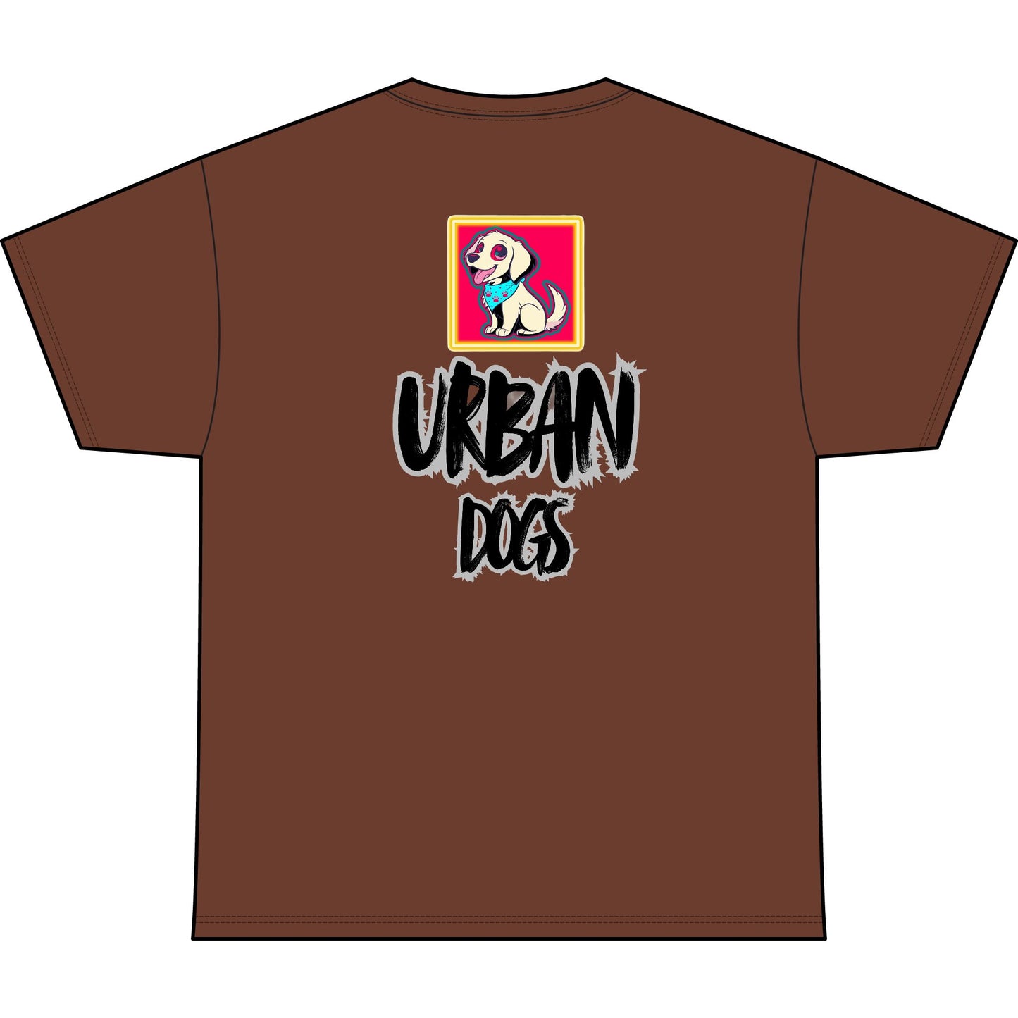 Urban Dogs Graphic Tee — "Hustle" Streetwear T-Shirt with Retro Dog Art