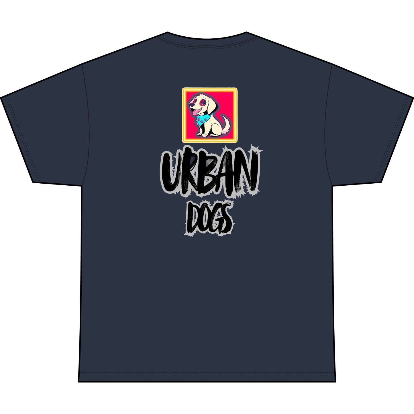 Urban Dogs Graphic Tee — "Hustle" Streetwear T-Shirt with Retro Dog Art