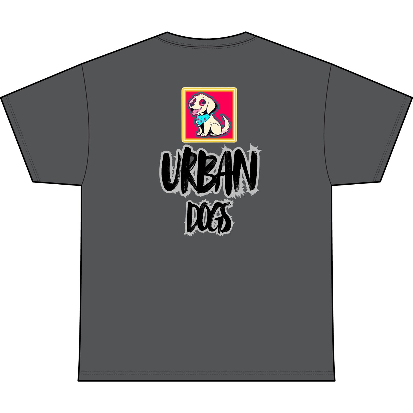 Urban Dogs Graphic Tee — "Hustle" Streetwear T-Shirt with Retro Dog Art