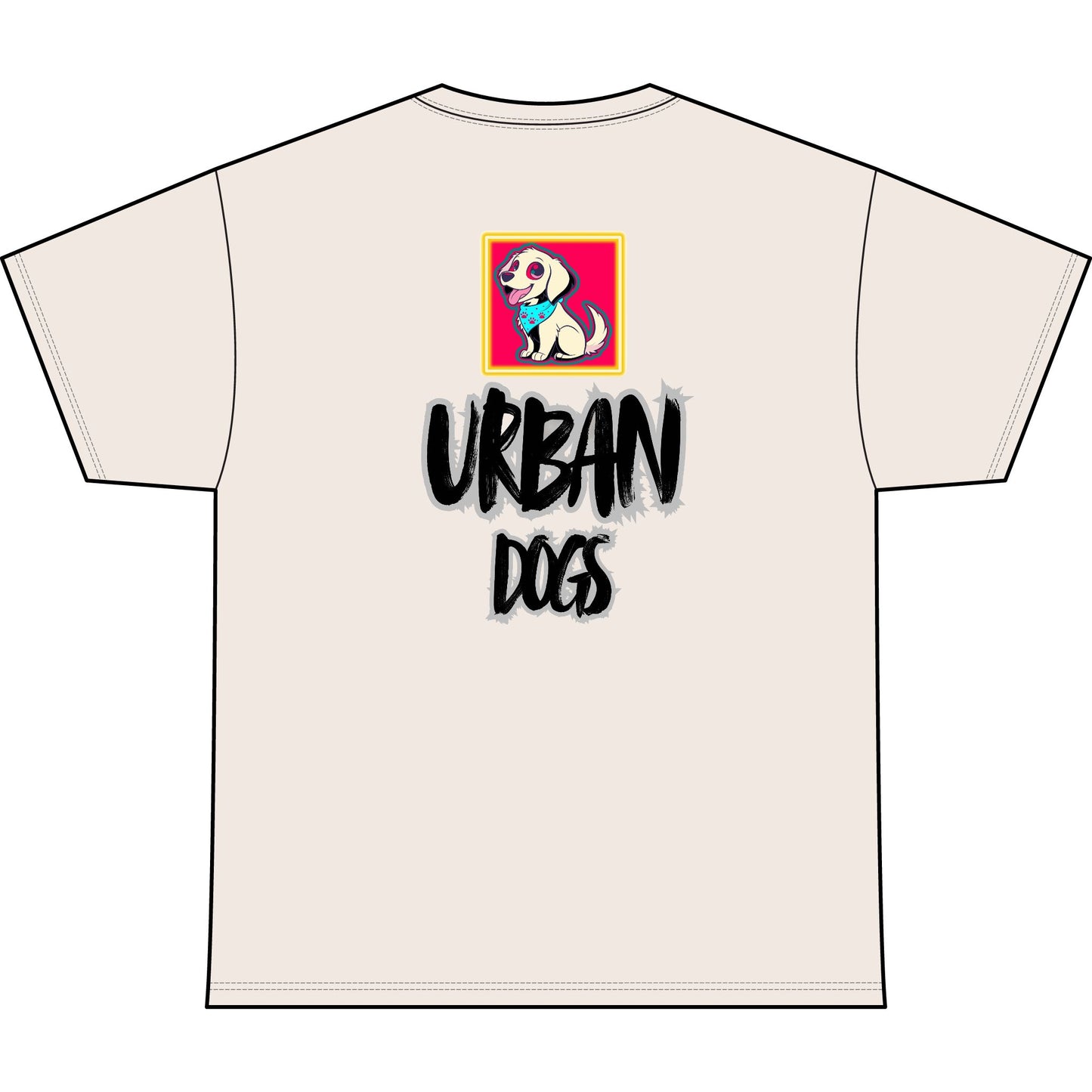 Urban Dogs Graphic Tee — "Hustle" Streetwear T-Shirt with Retro Dog Art
