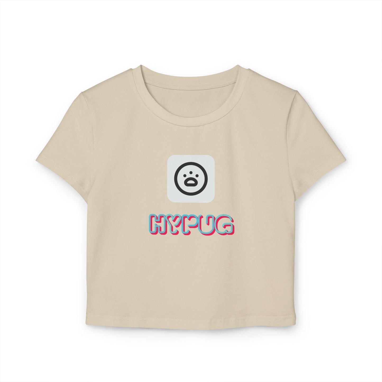 Big Dog Boxer Tee — Women's Cropped Baby Tee with Boxer Face & 'Big Dog' Retro Print