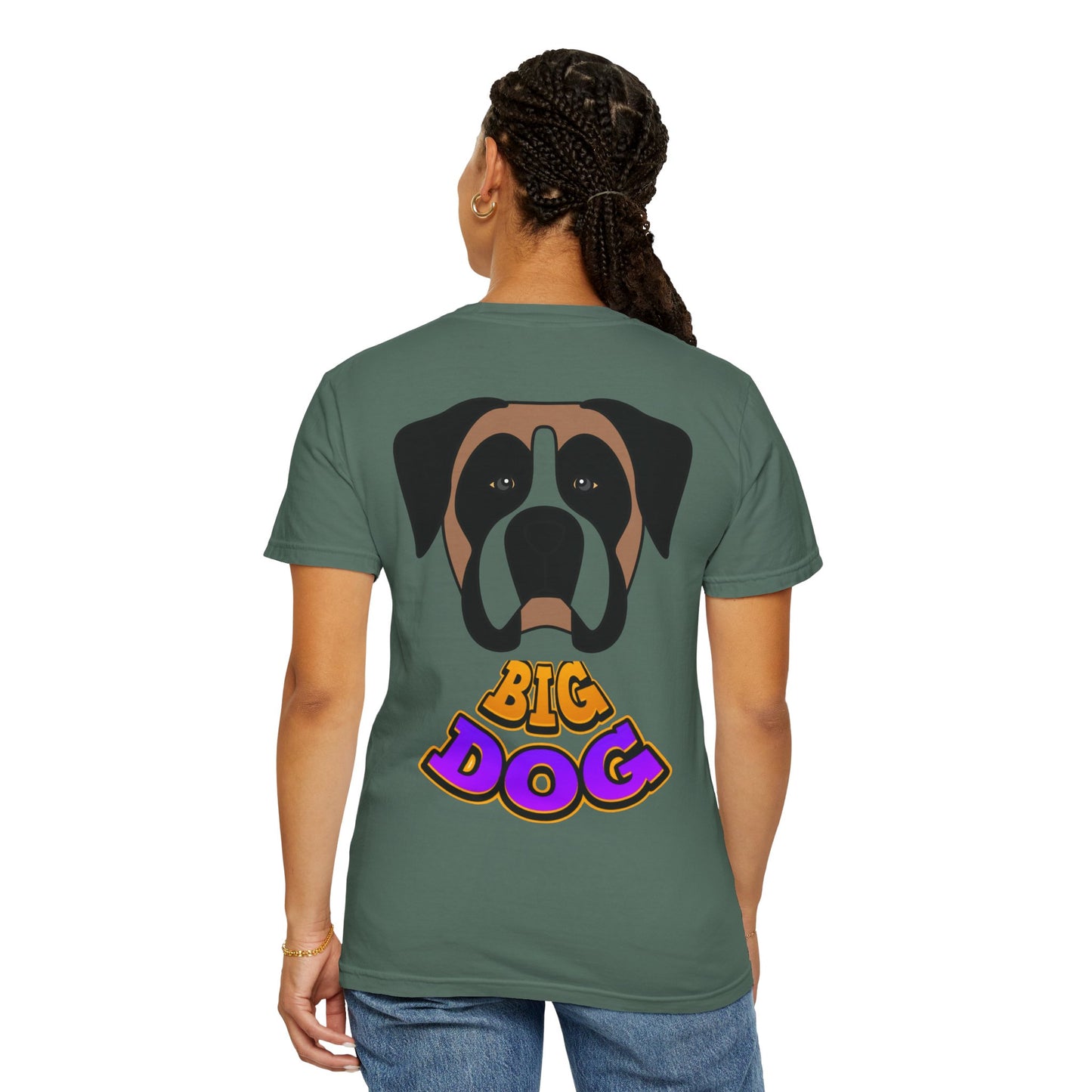 Big Dog Graphic T-Shirt — 'HYPUG' Retro Logo with Illustrated Boxer Dog