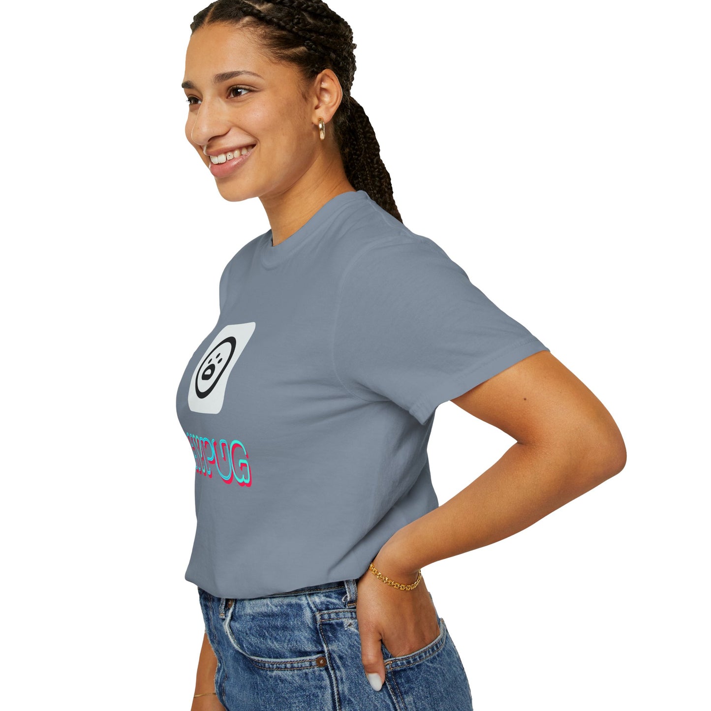 Big Dog Graphic T-Shirt — 'HYPUG' Retro Logo with Illustrated Boxer Dog