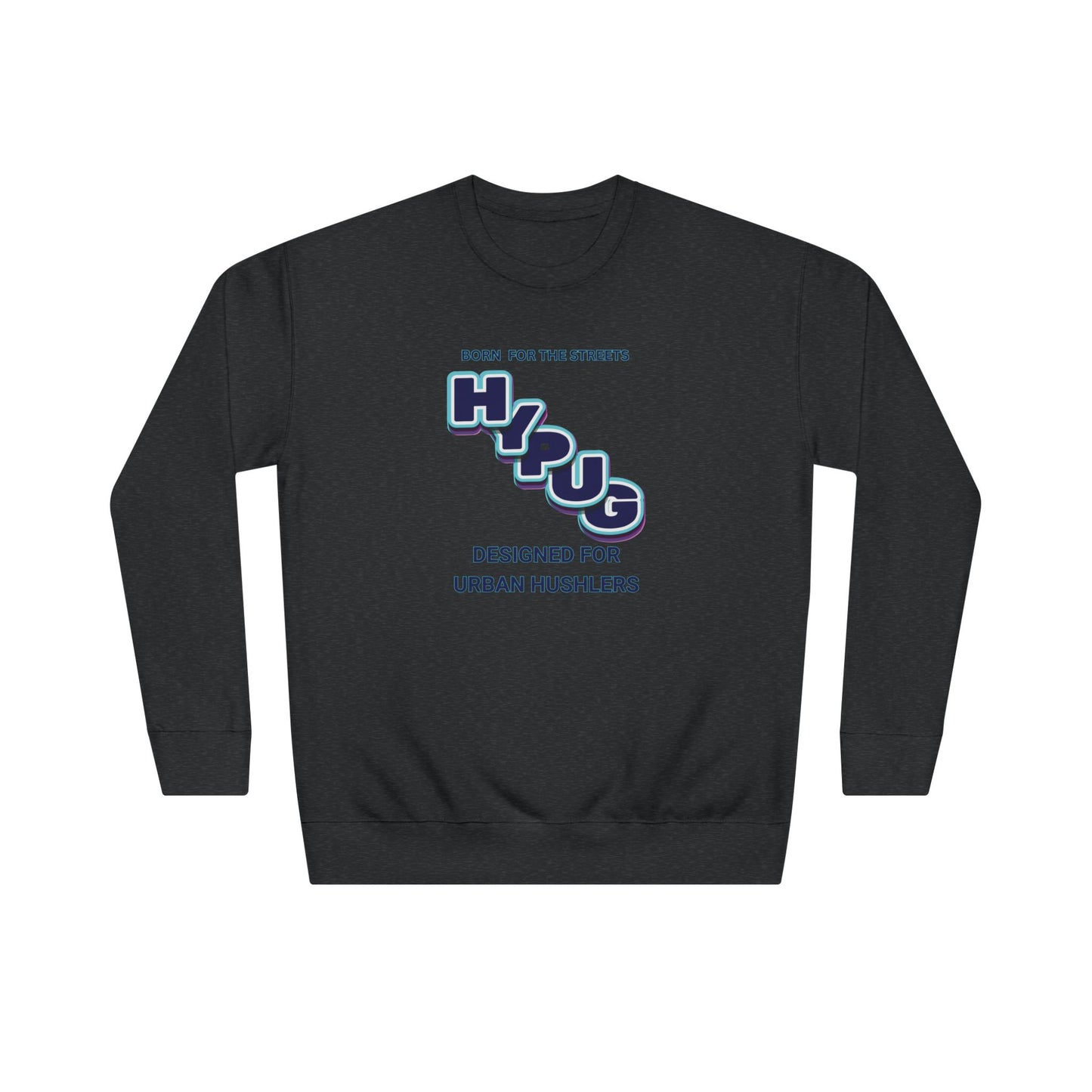 Urban Dogs Crewneck Sweatshirt — "HYPUG" Graphic Pullover for City Dog Lovers