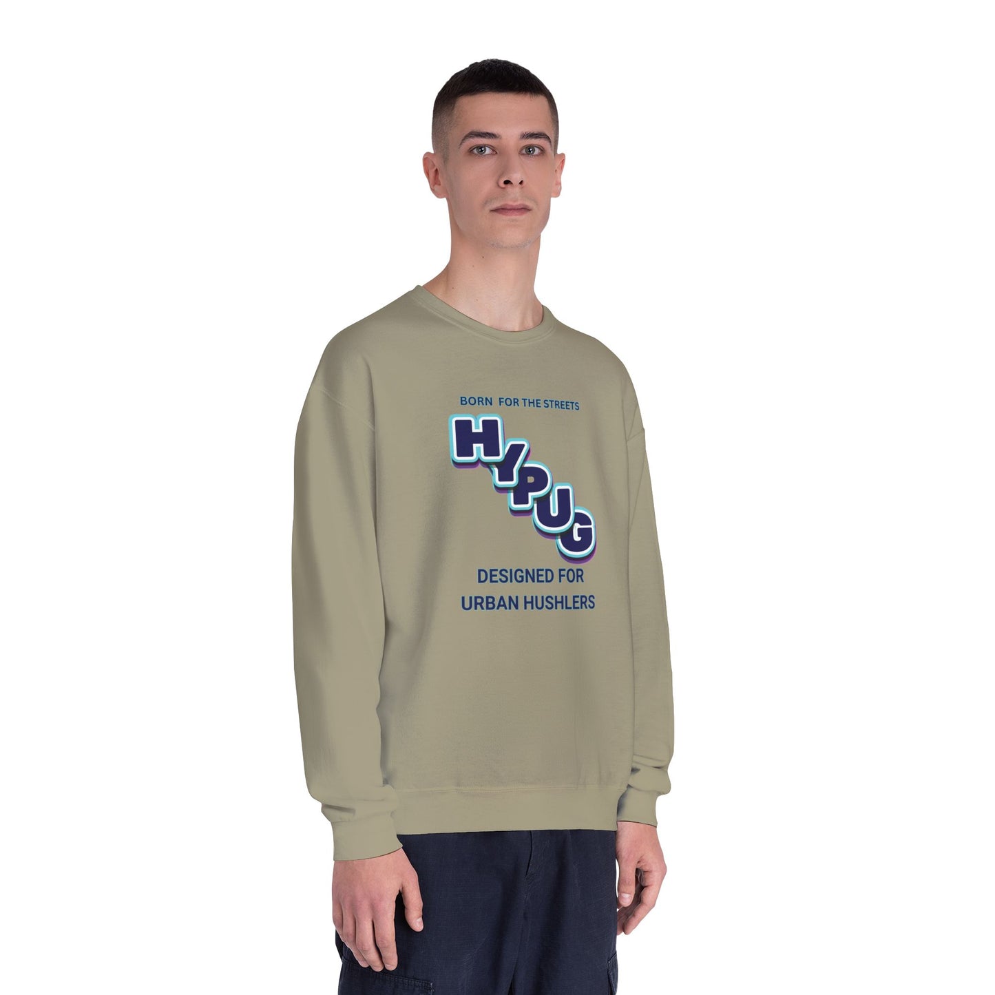 Hypug Urban Dogs Crewneck Sweatshirt — Graphic Puppy Logo Back Print