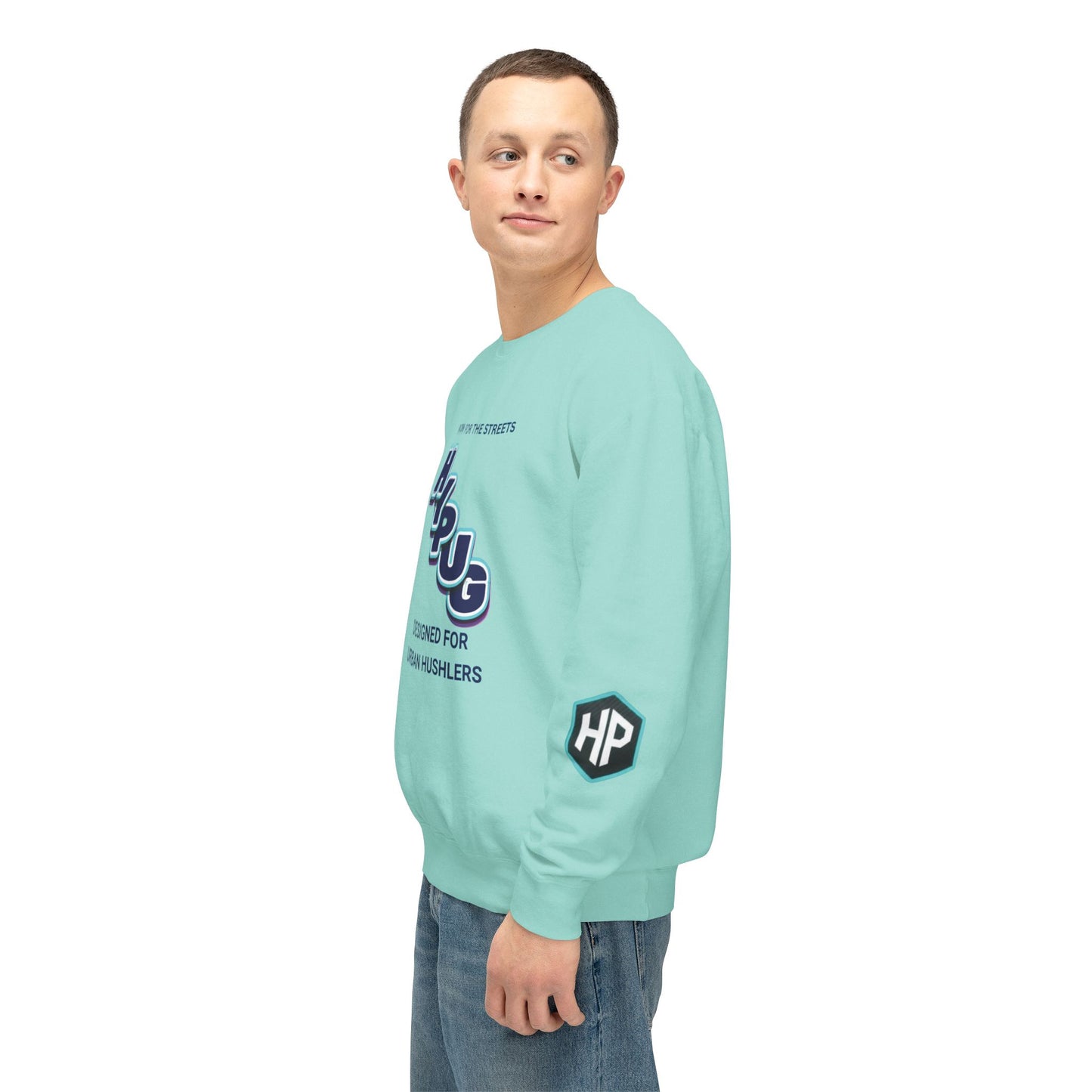 Crewneck Sweatshirt — “HYPUG: Born for the Streets / Designed for Urban Hushlers”