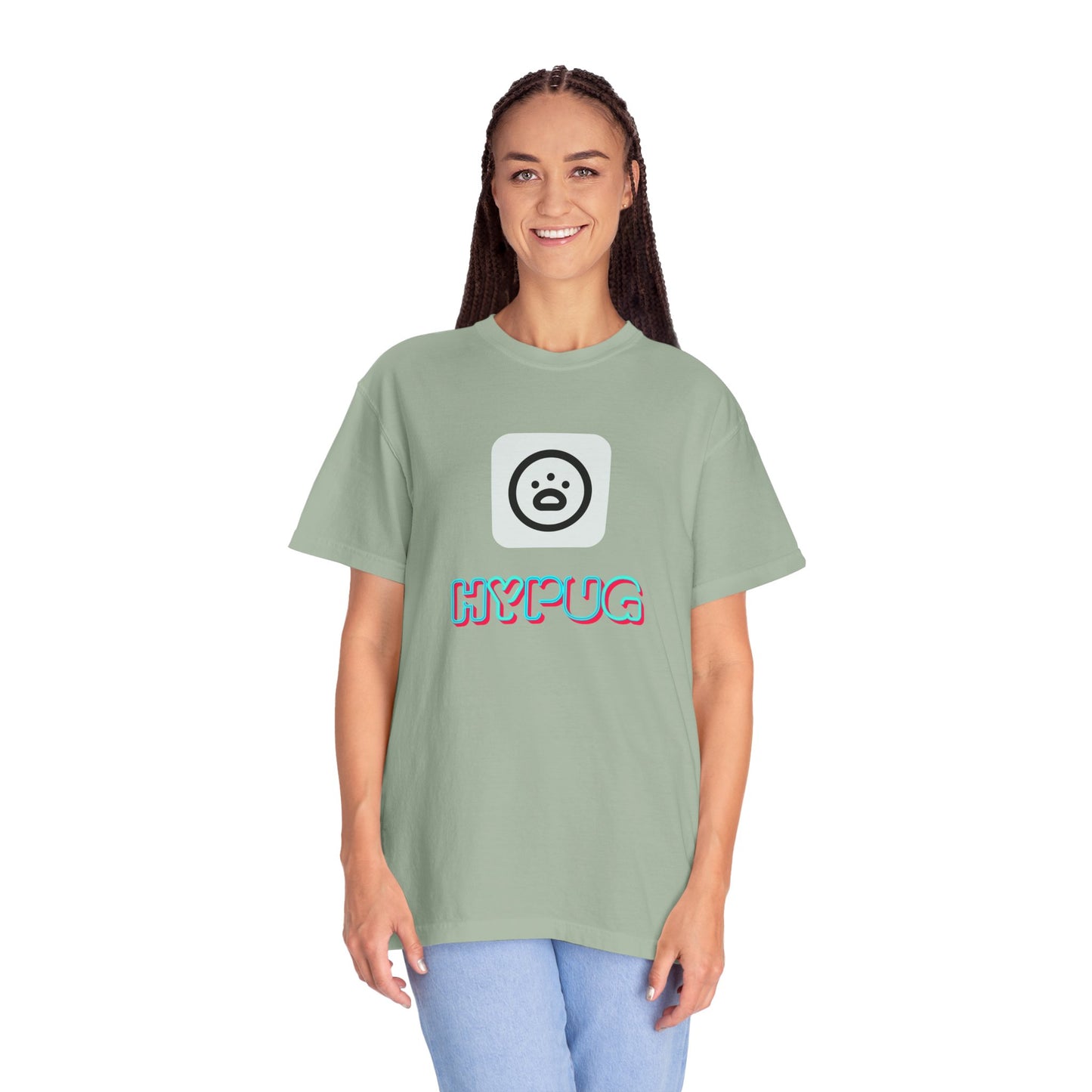 Big Dog Graphic T-Shirt — 'HYPUG' Retro Logo with Illustrated Boxer Dog