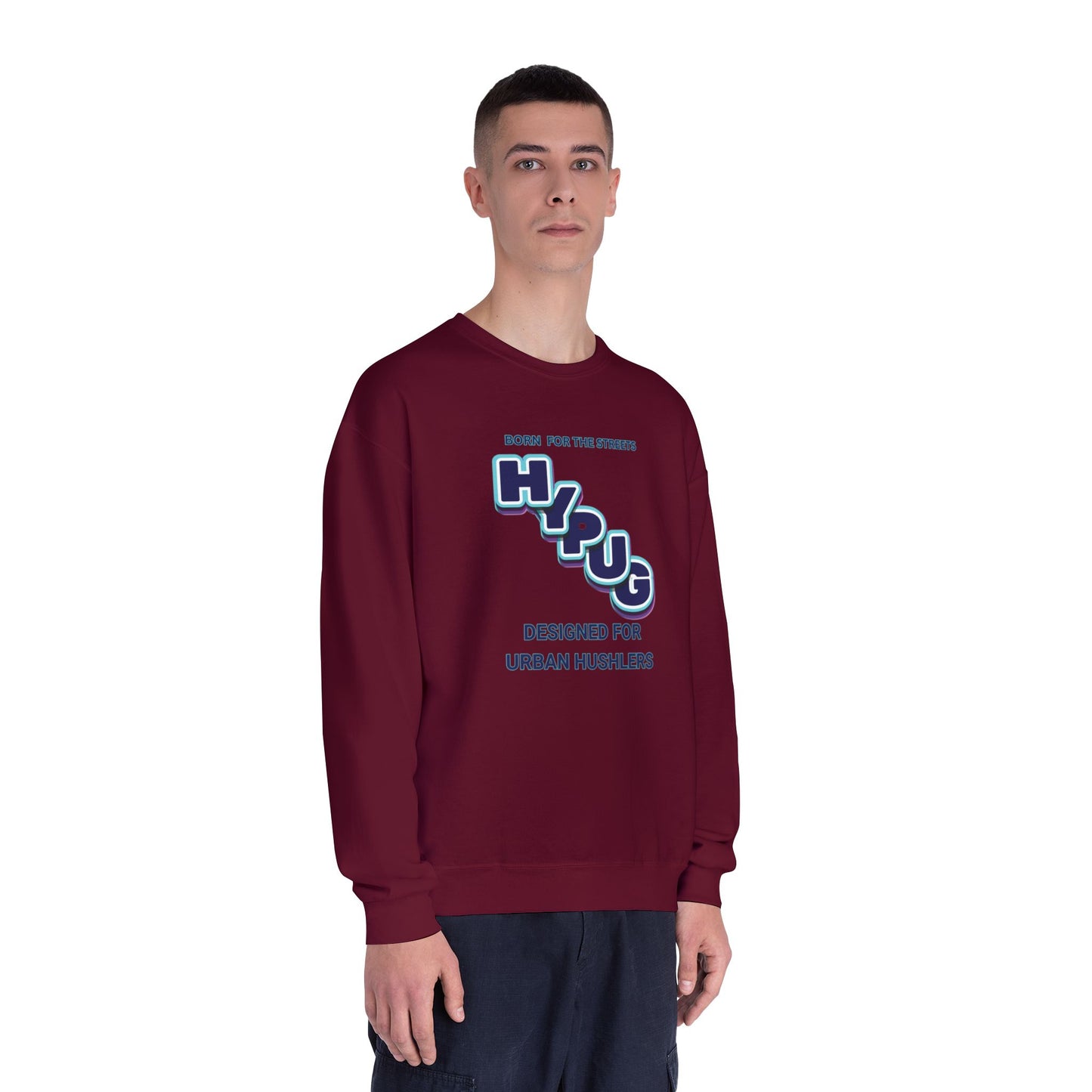 Hypug Urban Dogs Crewneck Sweatshirt — Graphic Puppy Logo Back Print