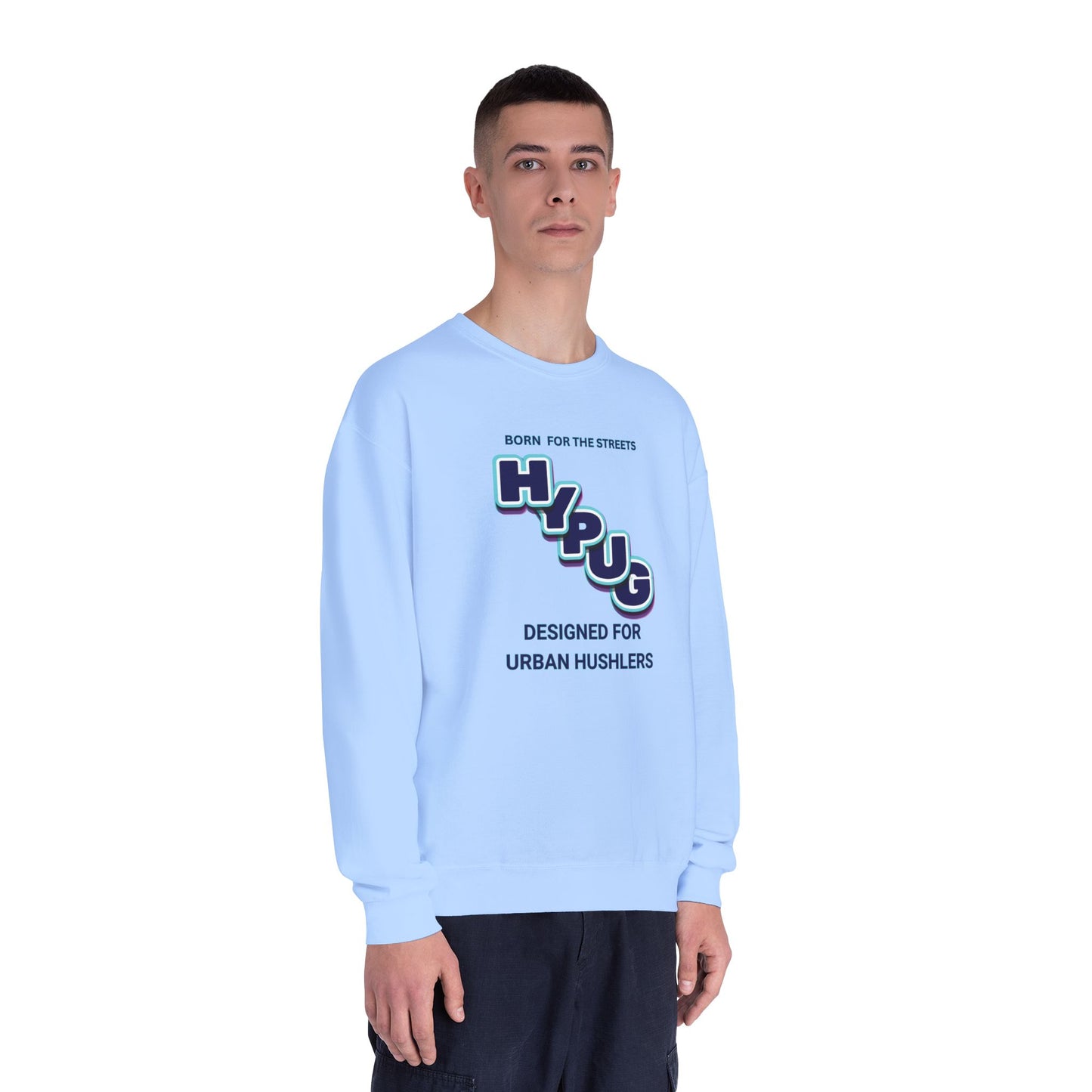 Hypug Urban Dogs Crewneck Sweatshirt — Graphic Puppy Logo Back Print