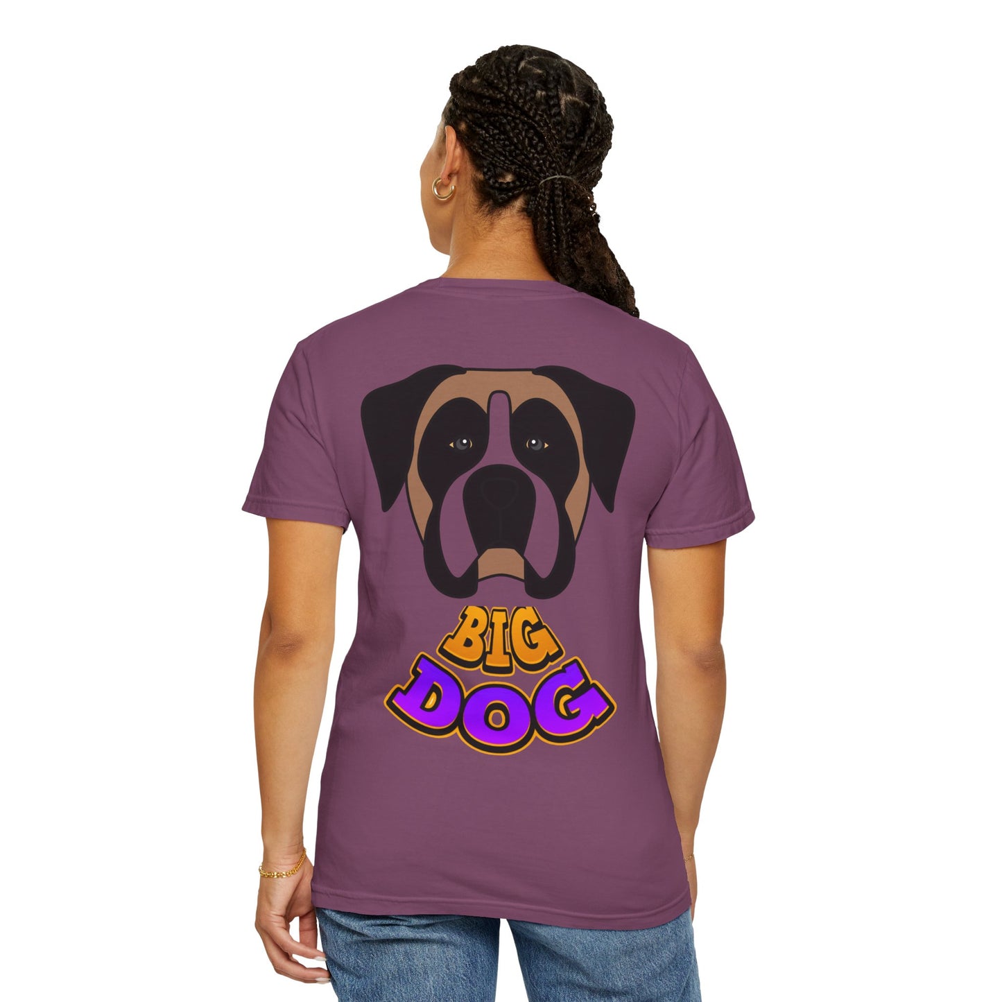Big Dog Graphic T-Shirt — 'HYPUG' Retro Logo with Illustrated Boxer Dog