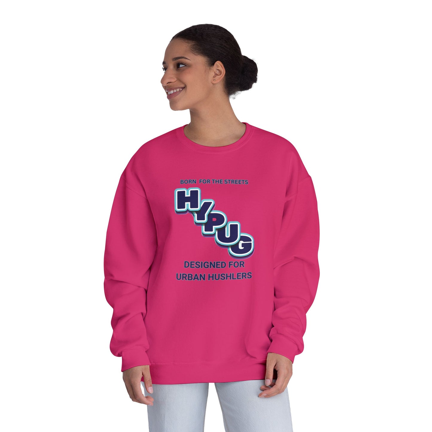 Hypug Urban Dogs Crewneck Sweatshirt — Graphic Puppy Logo Back Print