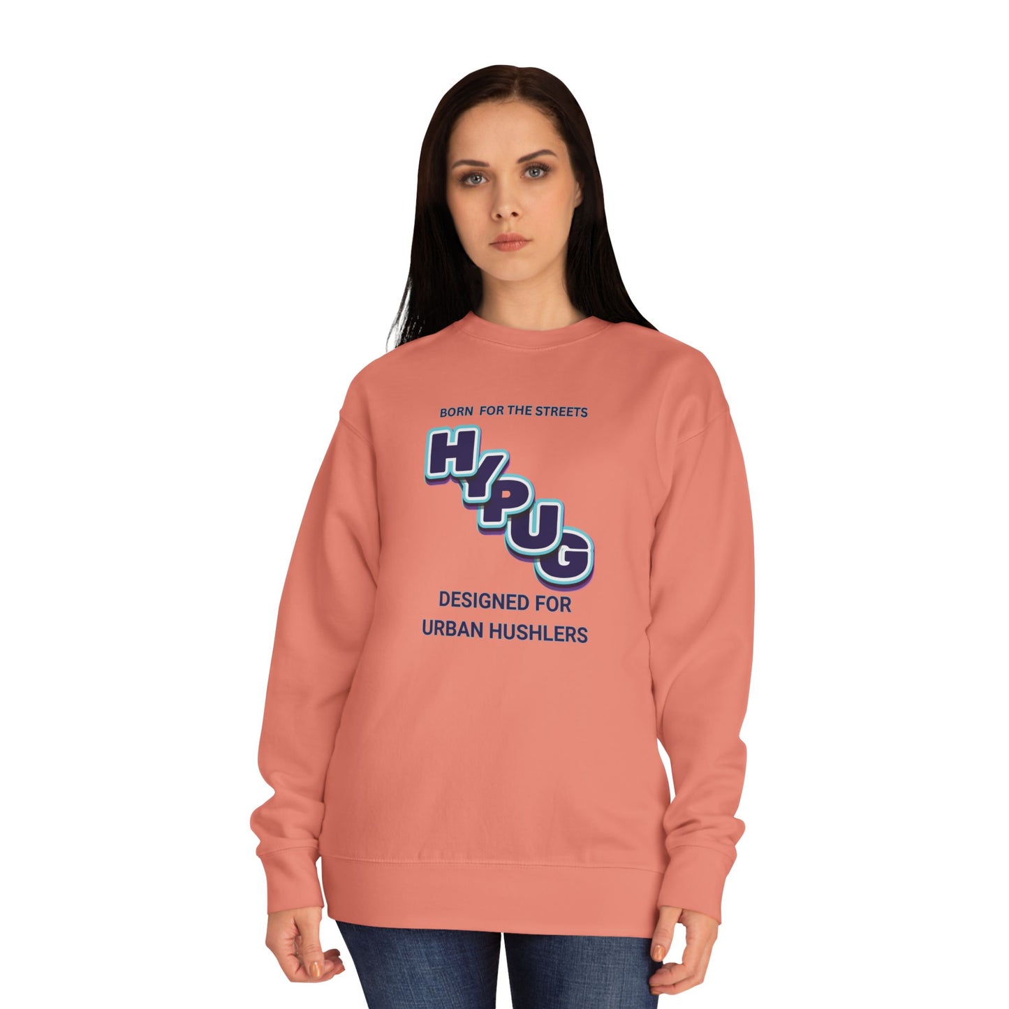 Urban Dogs Crewneck Sweatshirt — "HYPUG" Graphic Pullover for City Dog Lovers