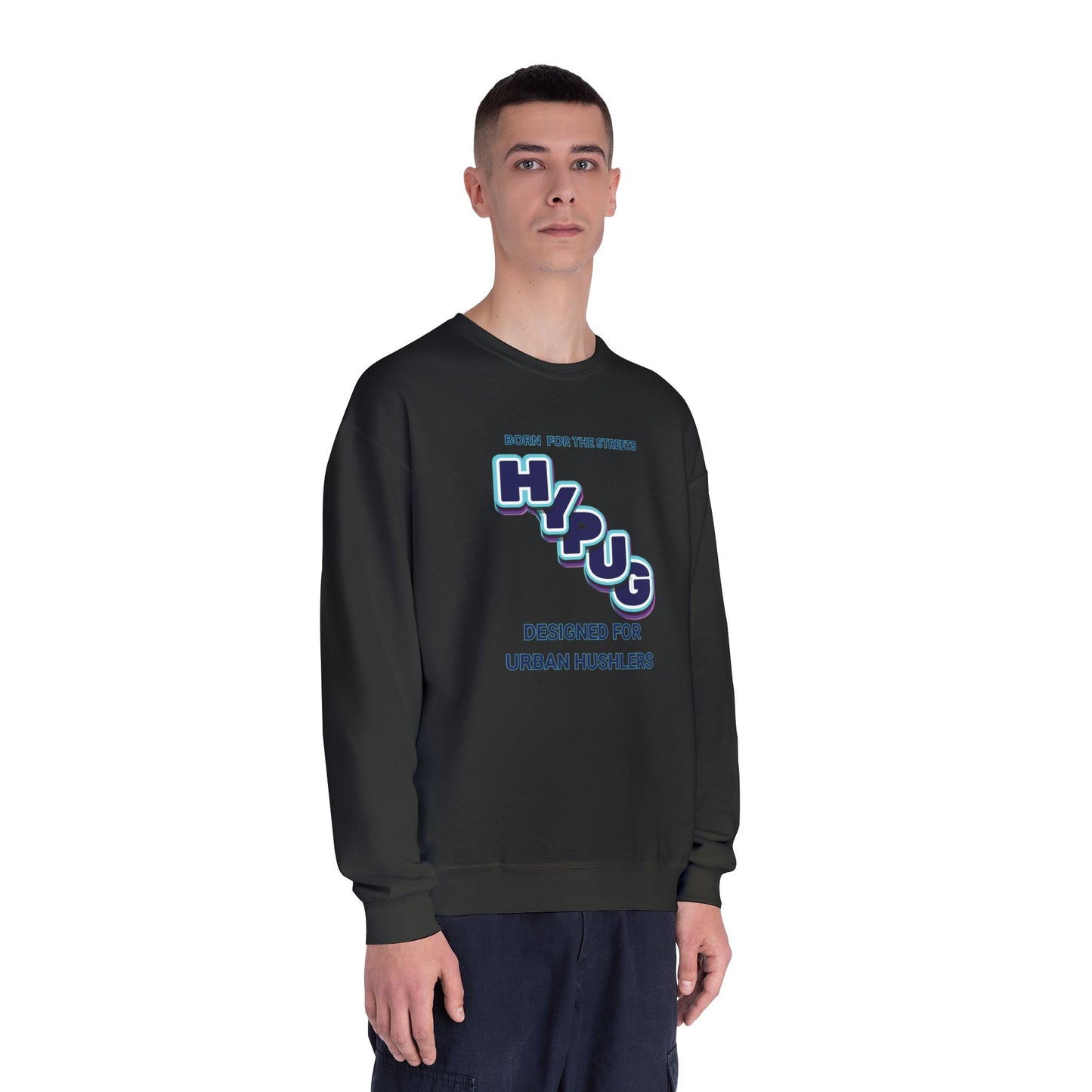 Hypug Urban Dogs Crewneck Sweatshirt — Graphic Puppy Logo Back Print