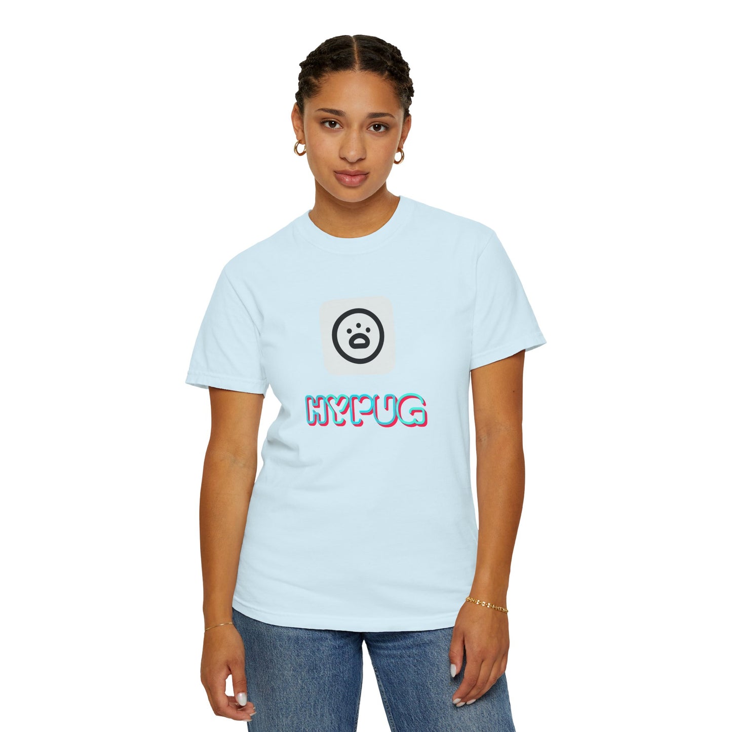 Big Dog Graphic T-Shirt — 'HYPUG' Retro Logo with Illustrated Boxer Dog