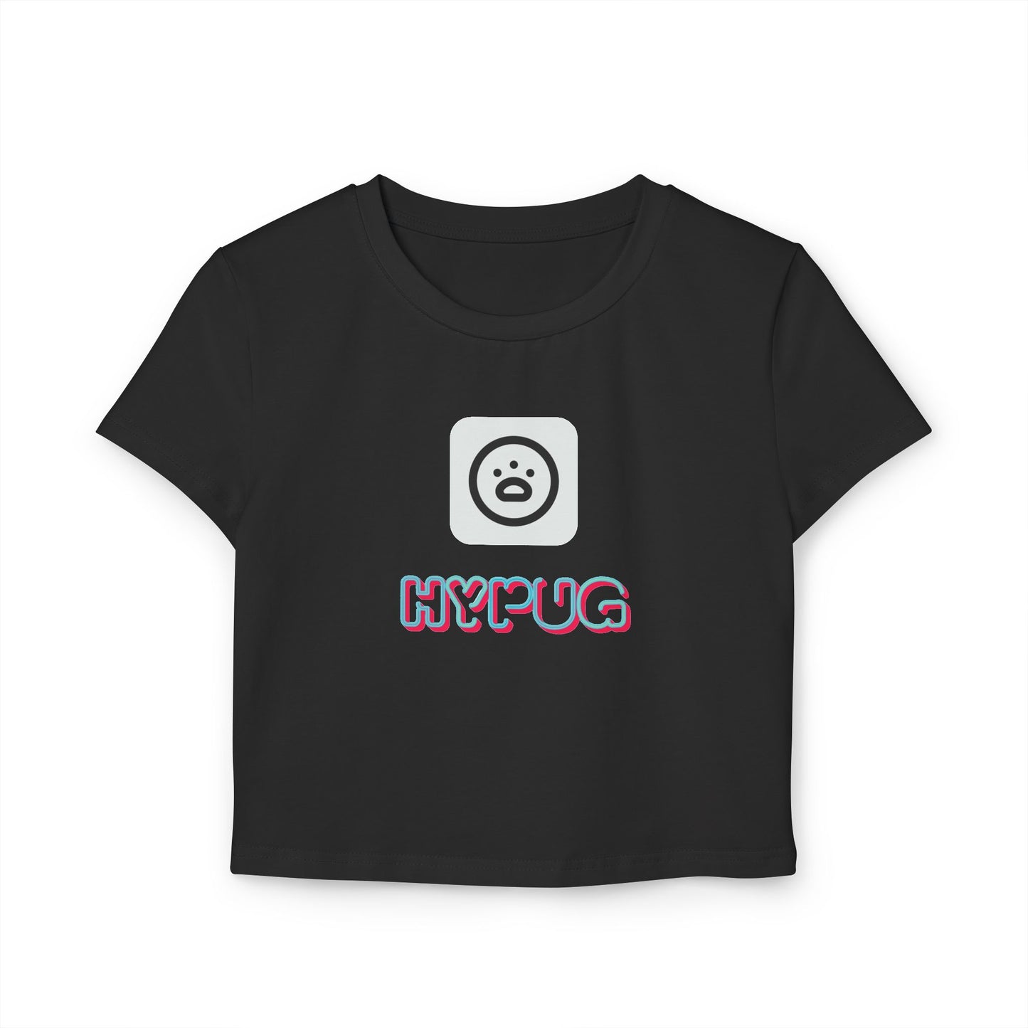 Big Dog Boxer Tee — Women's Cropped Baby Tee with Boxer Face & 'Big Dog' Retro Print