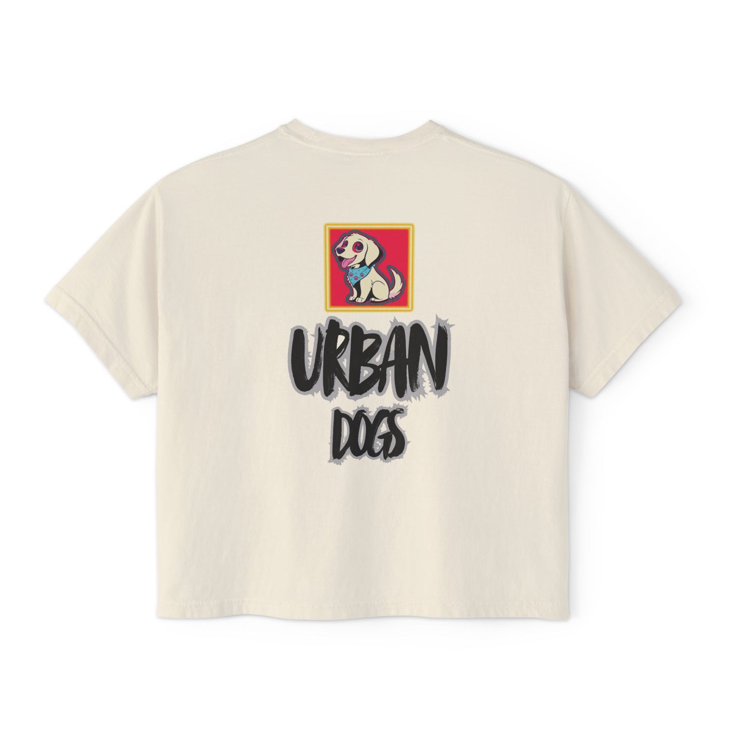 Urban Dogs Women's Boxy Tee — "Hustle" Graphic Streetwear