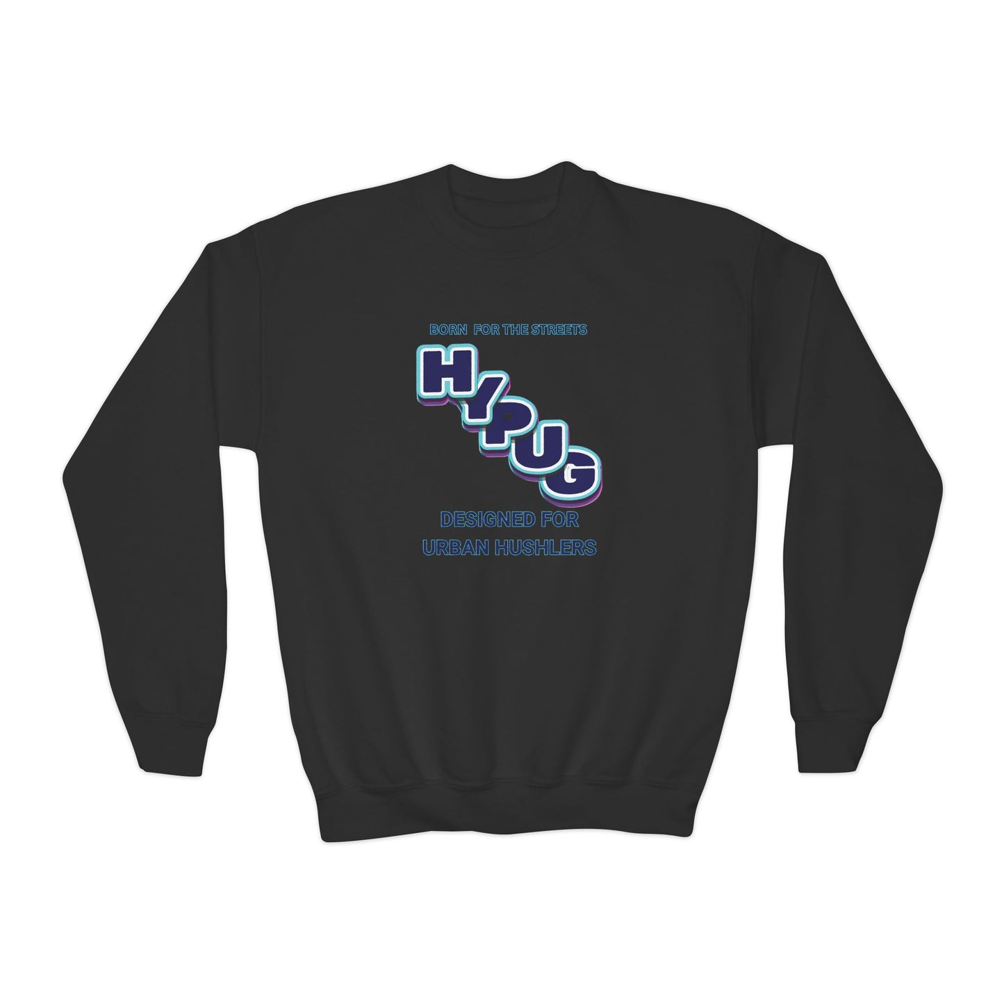 Hypug Youth Crewneck Sweatshirt — Urban Dogs "Hipus" Graphic Pullover