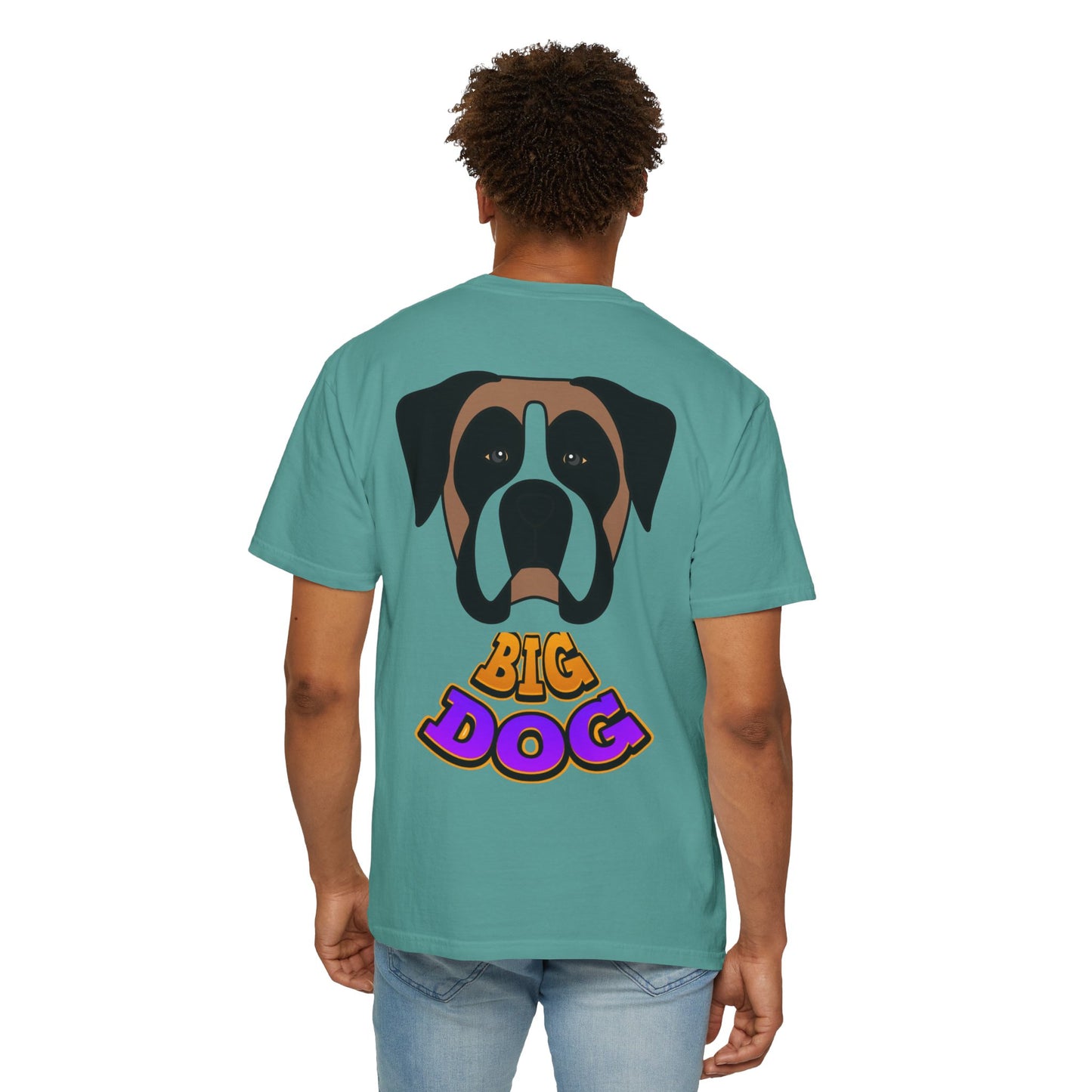 Big Dog Graphic T-Shirt — 'HYPUG' Retro Logo with Illustrated Boxer Dog