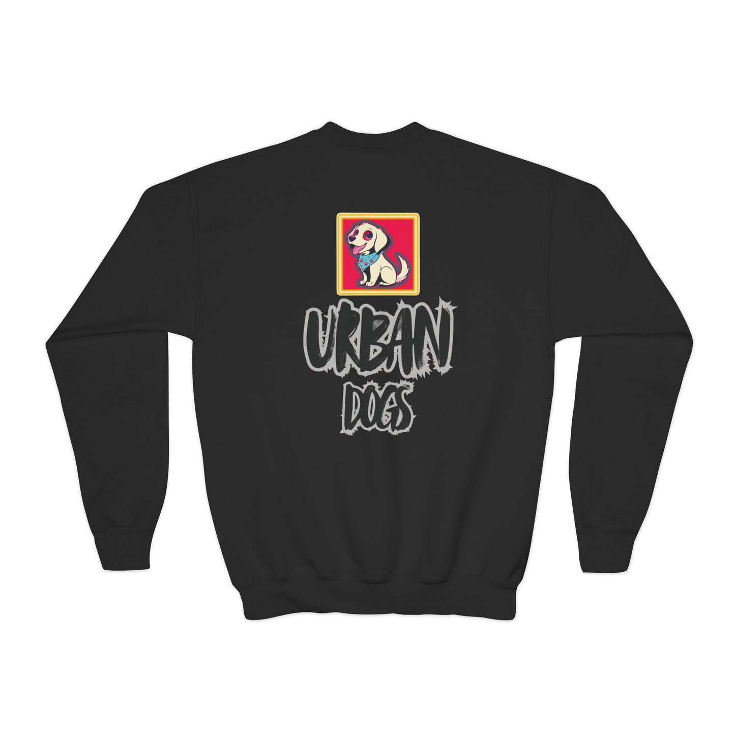 Hypug Youth Crewneck Sweatshirt — Urban Dogs "Hipus" Graphic Pullover