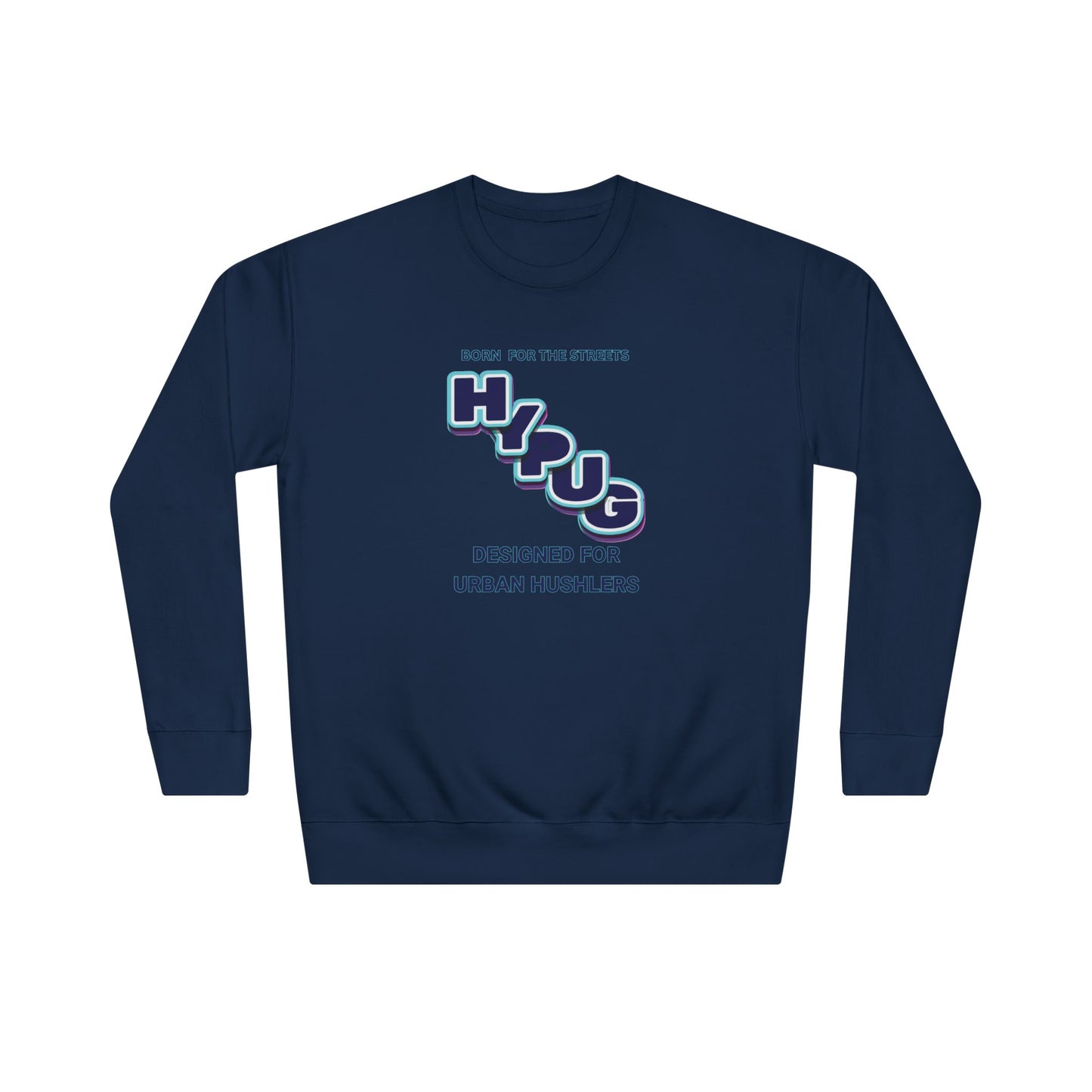 Urban Dogs Crewneck Sweatshirt — "HYPUG" Graphic Pullover for City Dog Lovers