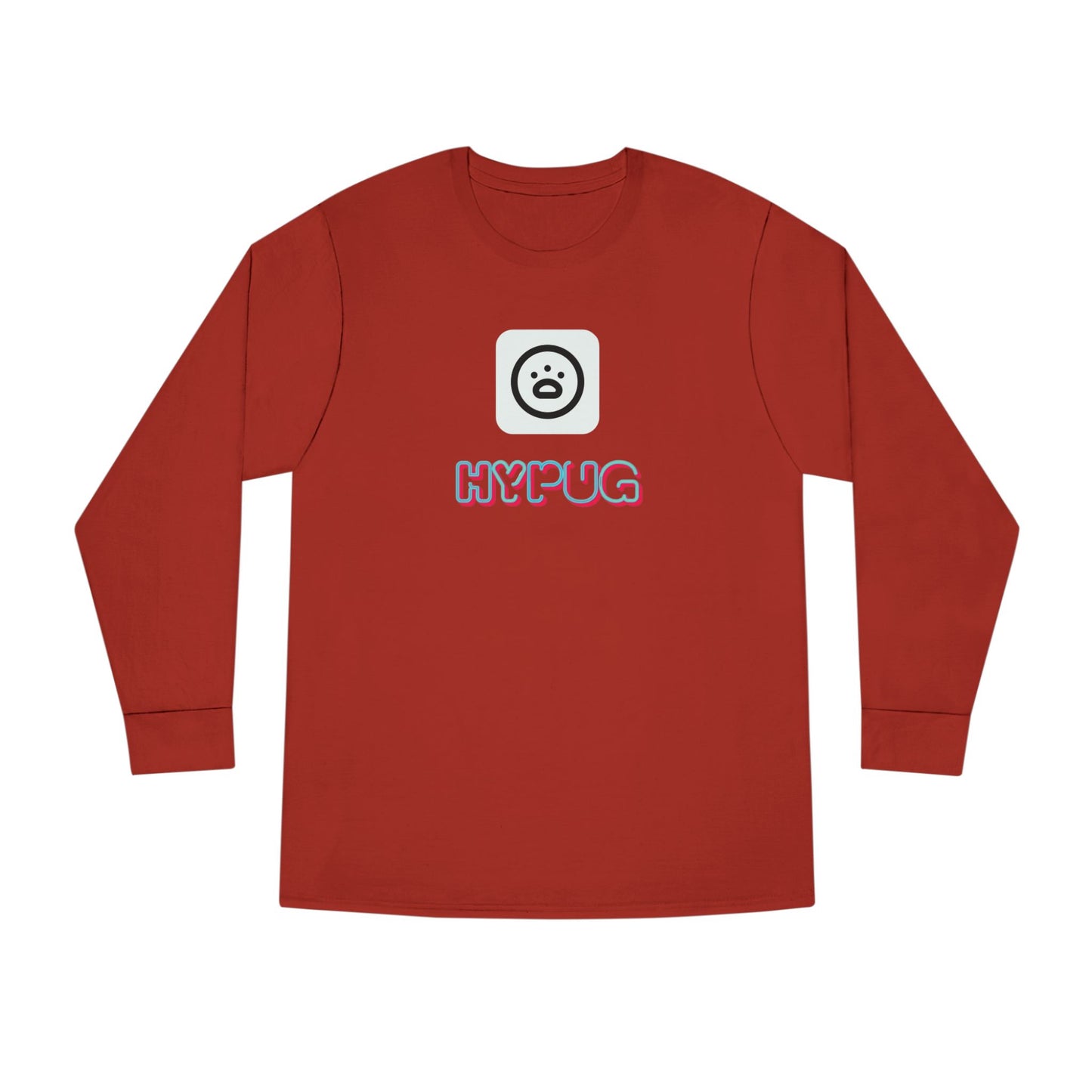 Big Dog Boxer Long Sleeve Tee — 'HYPUG BIG DOG' Graphic Crewneck