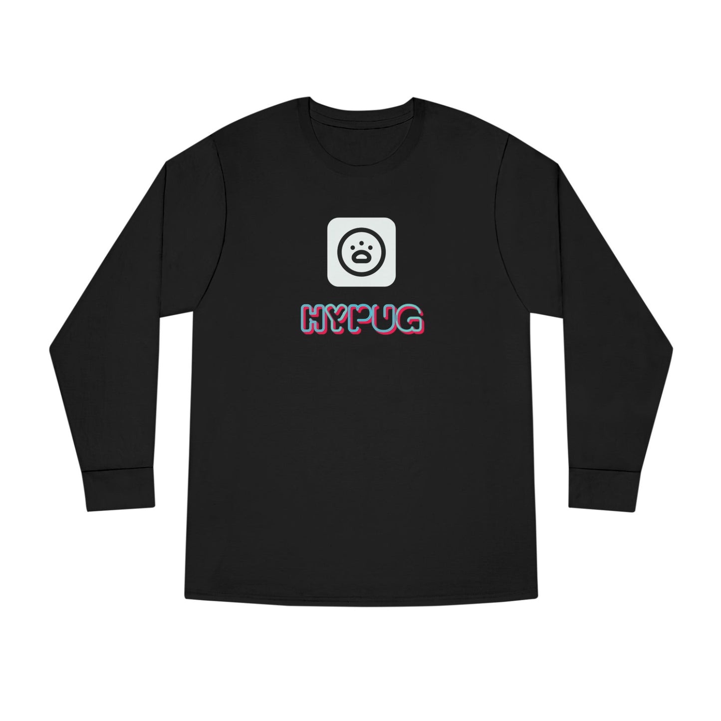 Big Dog Boxer Long Sleeve Tee — 'HYPUG BIG DOG' Graphic Crewneck