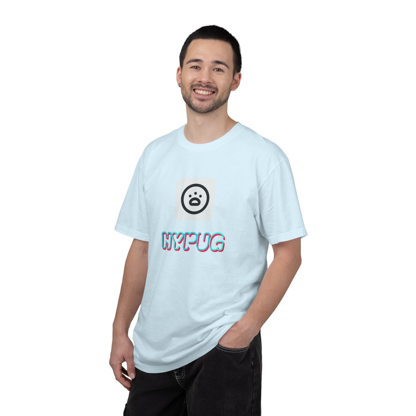 Big Dog Graphic T-Shirt — 'HYPUG' Retro Logo with Illustrated Boxer Dog