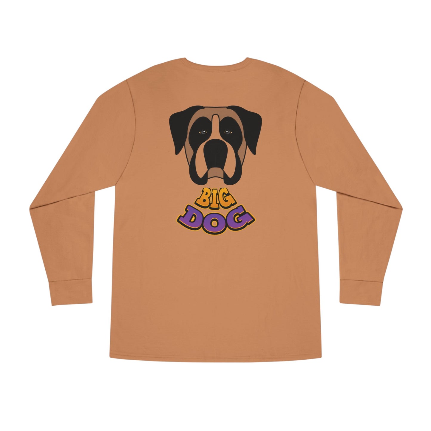 Big Dog Boxer Long Sleeve Tee — 'HYPUG BIG DOG' Graphic Crewneck