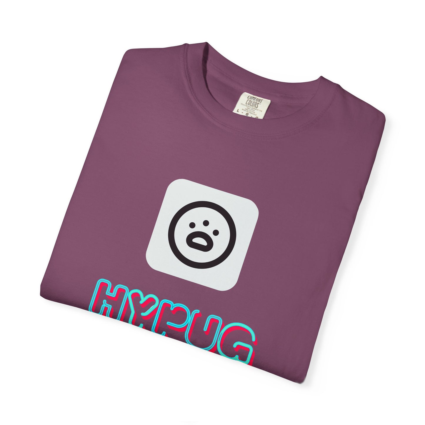 Big Dog Graphic T-Shirt — 'HYPUG' Retro Logo with Illustrated Boxer Dog