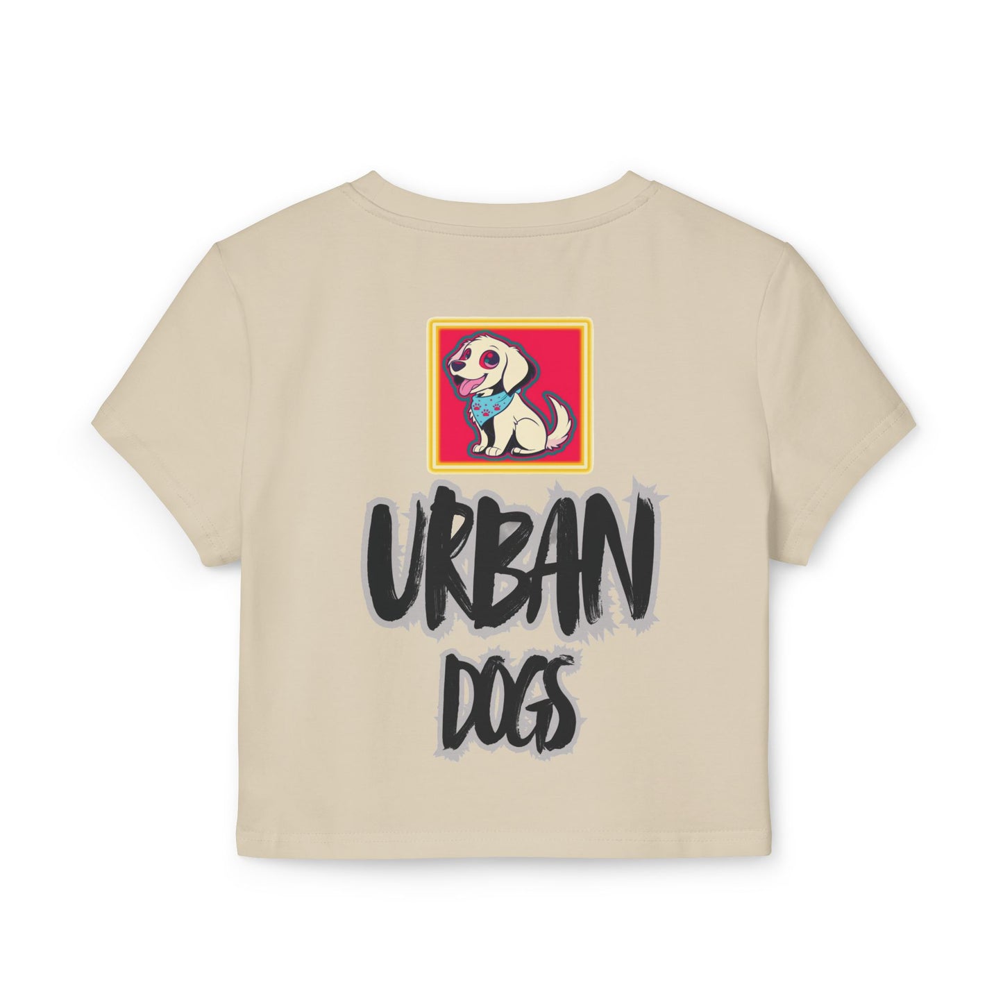 Urban Dogs Graphic Baby Tee — "Hypug" Streetwear Crop Top for Urban Hustlers