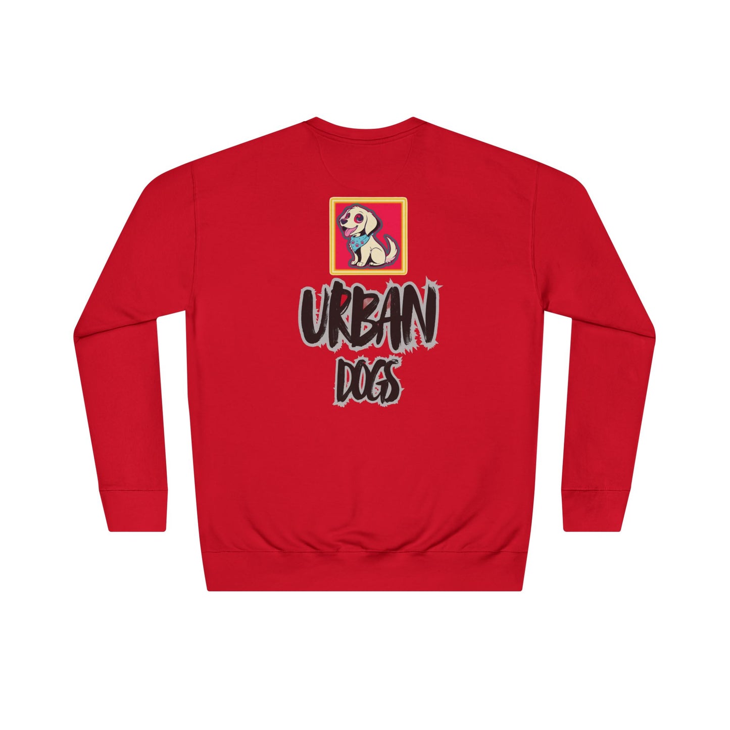 Urban Dogs Crewneck Sweatshirt — "HYPUG" Graphic Pullover for City Dog Lovers