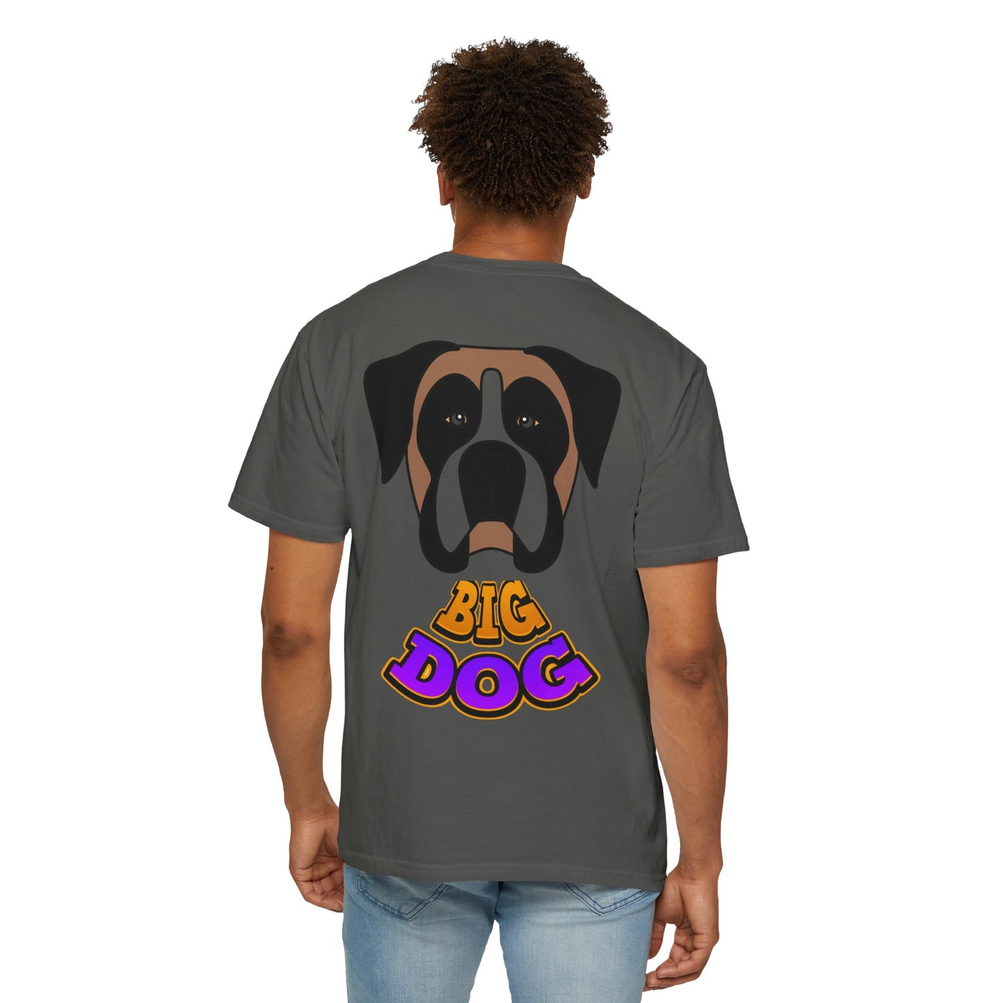 Big Dog Graphic T-Shirt — 'HYPUG' Retro Logo with Illustrated Boxer Dog