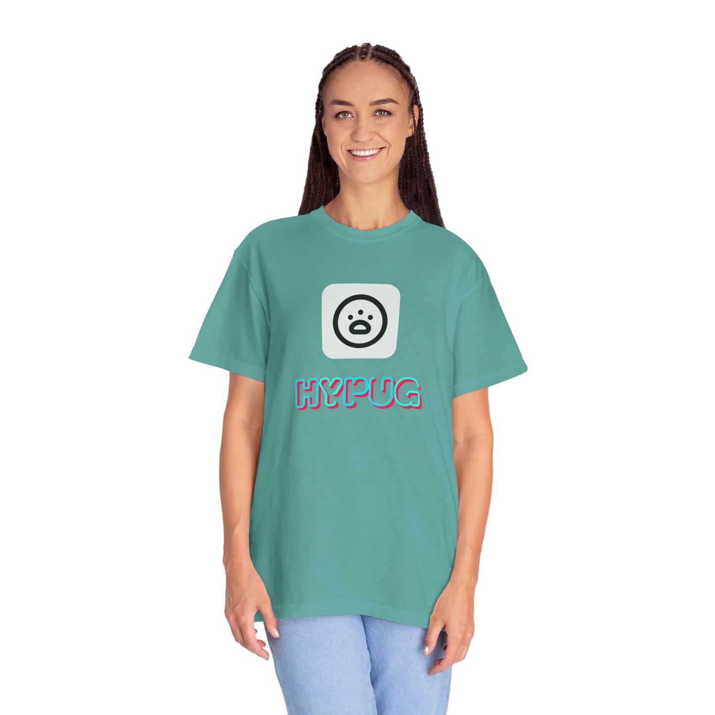 Big Dog Graphic T-Shirt — 'HYPUG' Retro Logo with Illustrated Boxer Dog