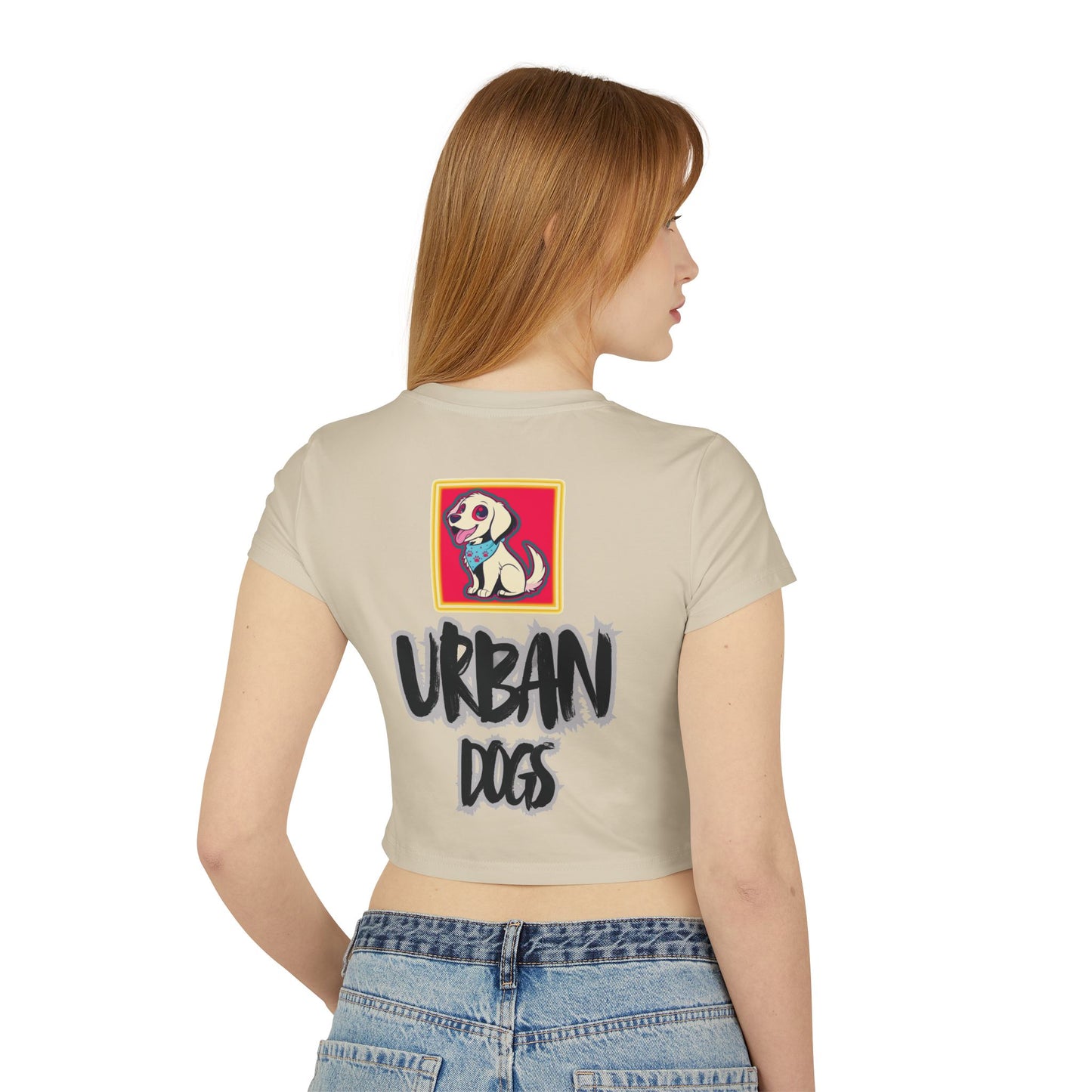 Urban Dogs Graphic Baby Tee — "Hypug" Streetwear Crop Top for Urban Hustlers