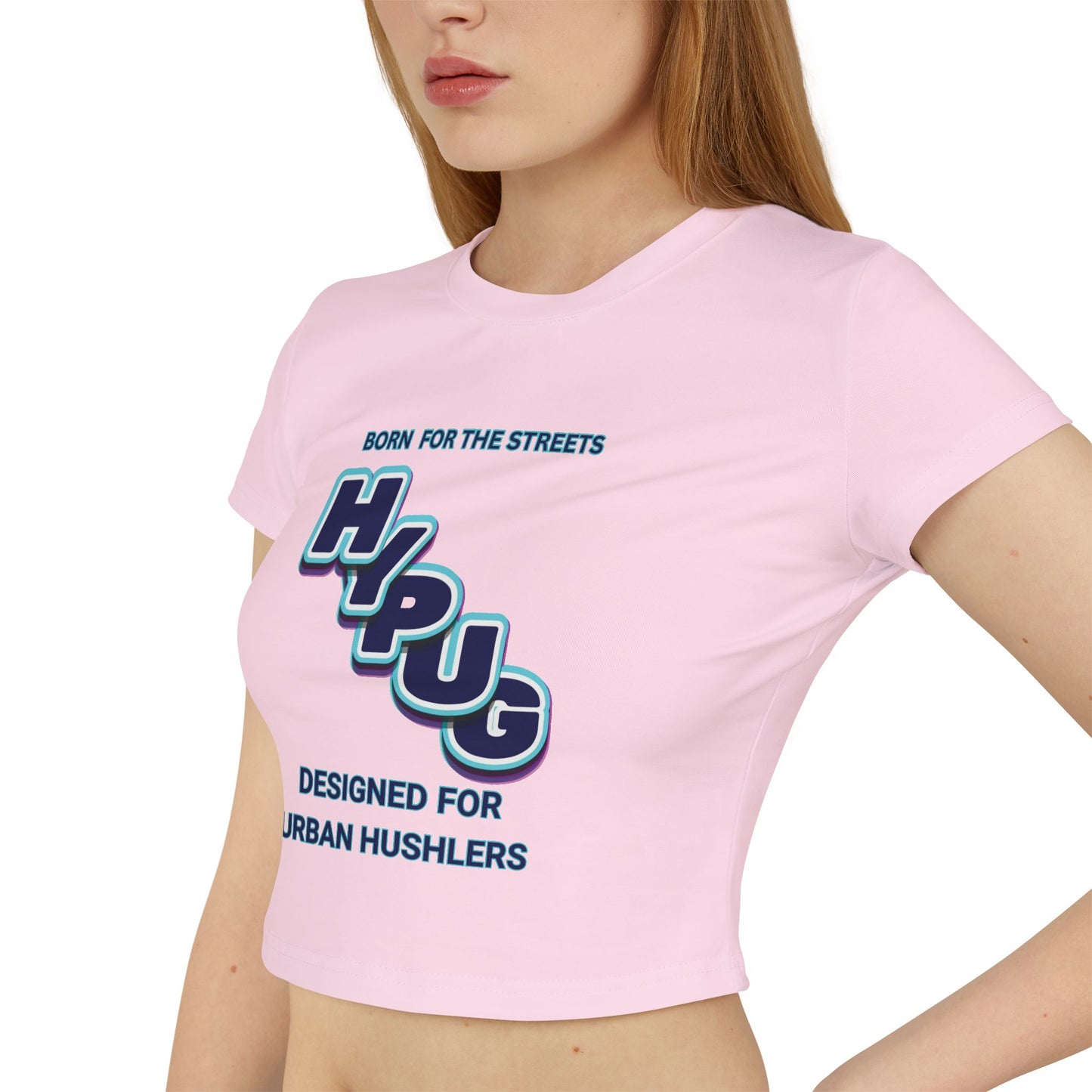 Urban Dogs Graphic Baby Tee — "Hypug" Streetwear Crop Top for Urban Hustlers