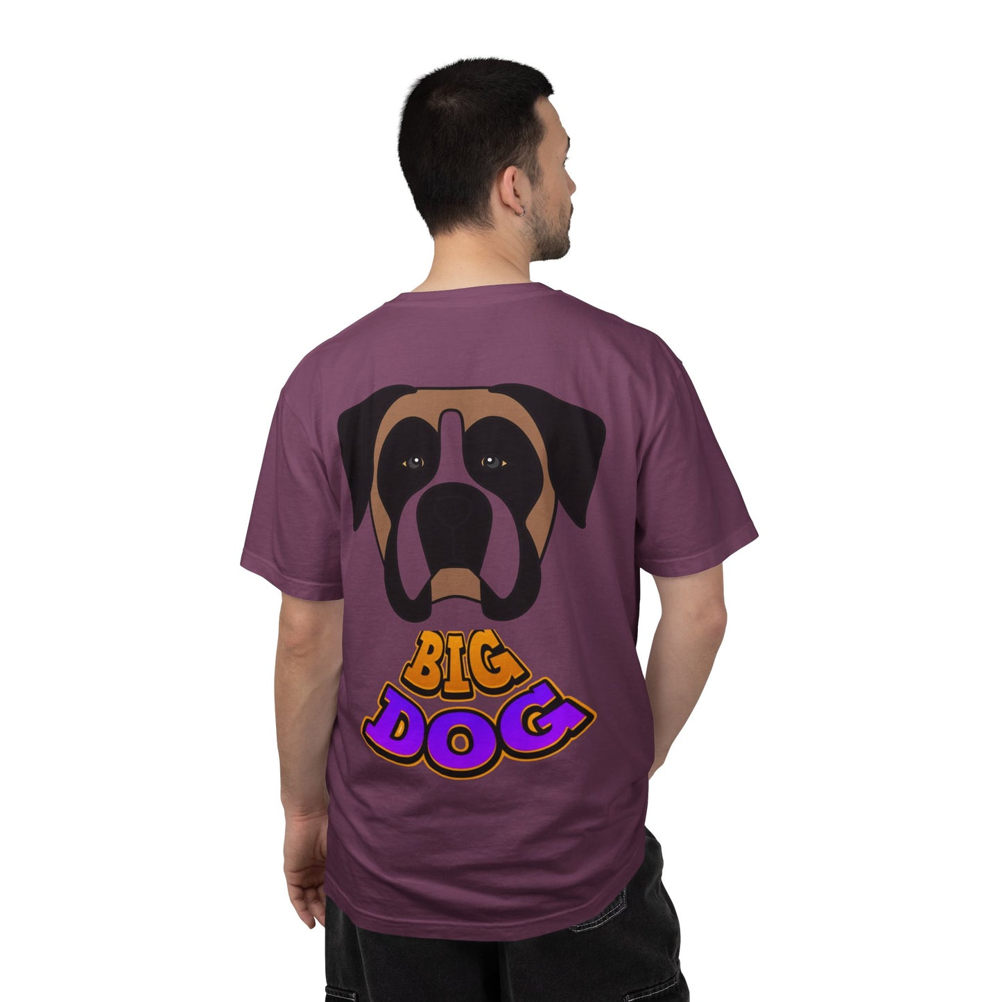 Big Dog Graphic T-Shirt — 'HYPUG' Retro Logo with Illustrated Boxer Dog