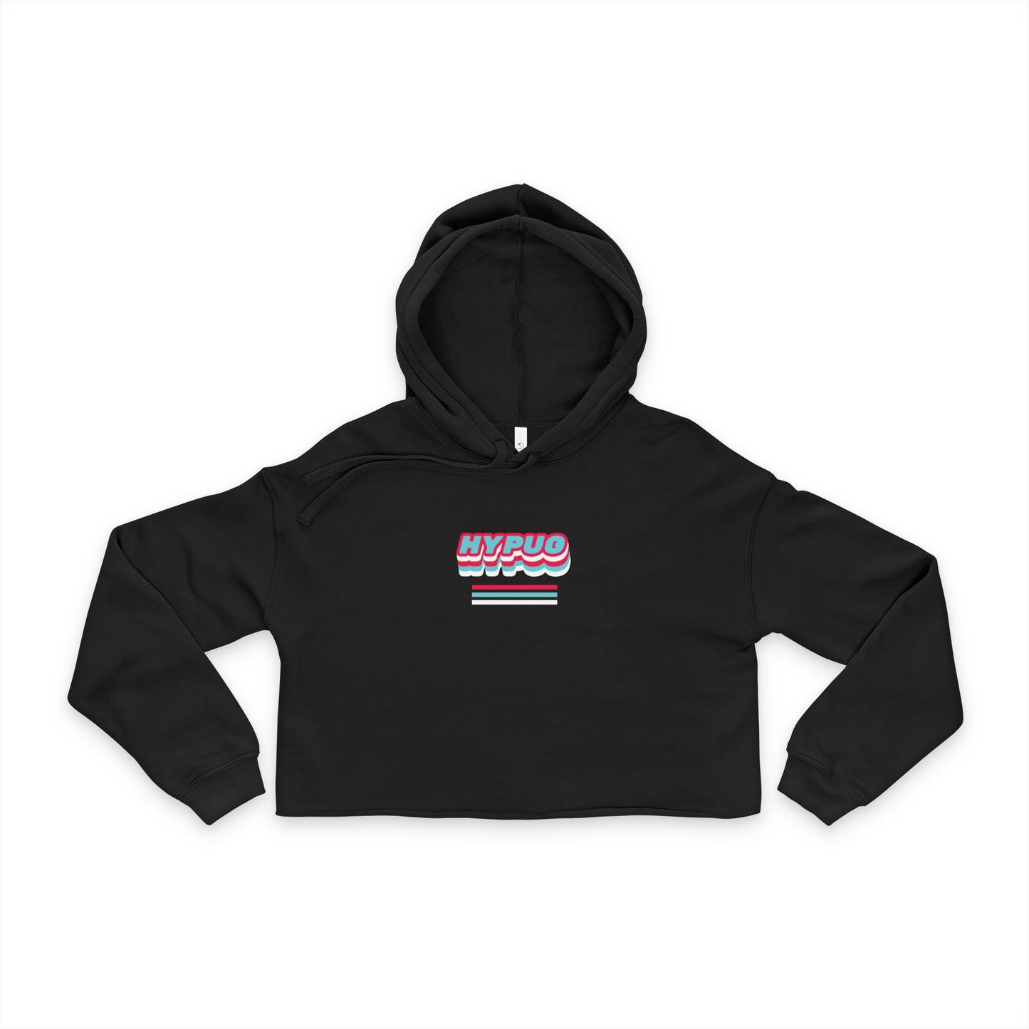 Hypug Cropped Hoodie — Retro Neon "MVPOD" Graphic Crop Hoodie