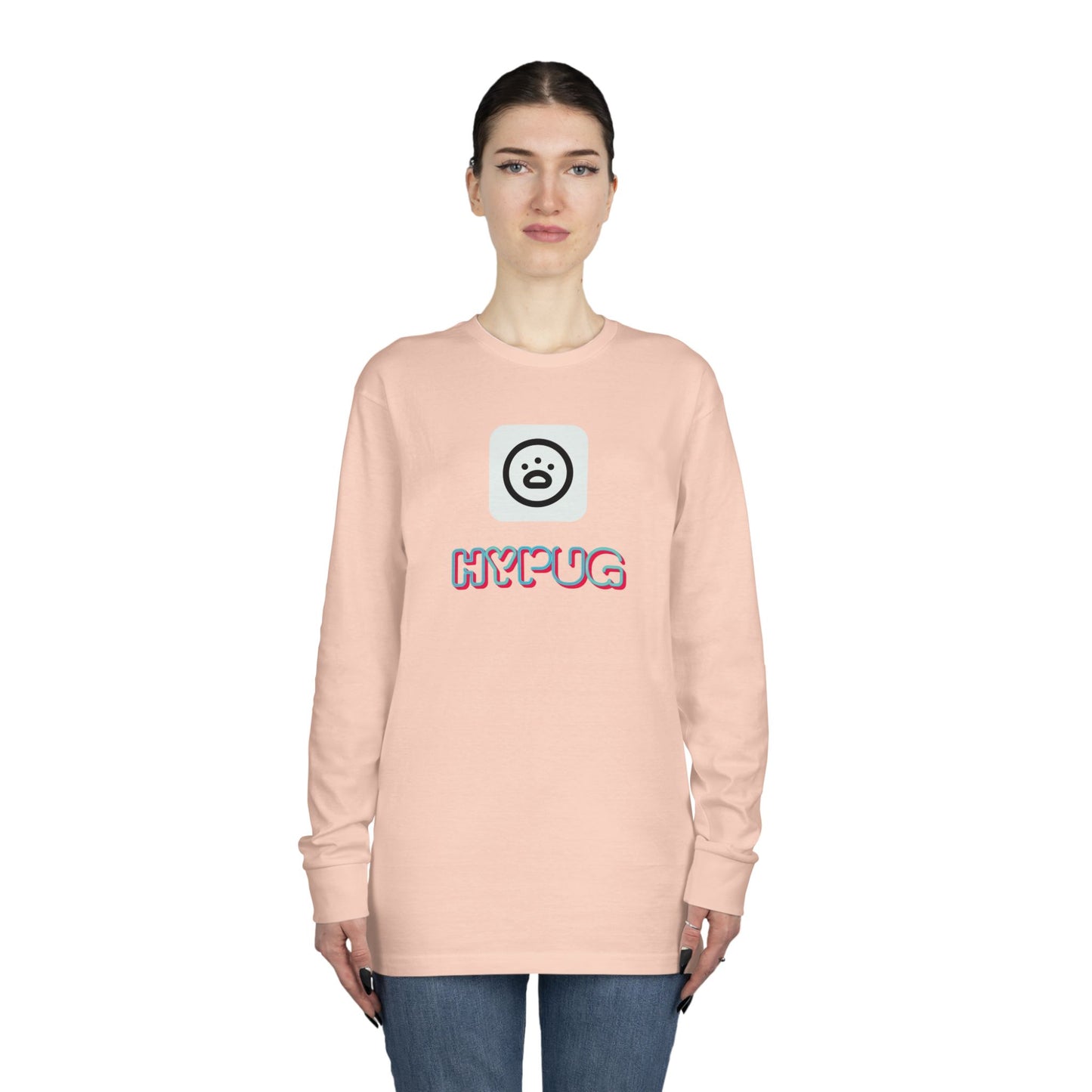 Big Dog Boxer Long Sleeve Tee — 'HYPUG BIG DOG' Graphic Crewneck