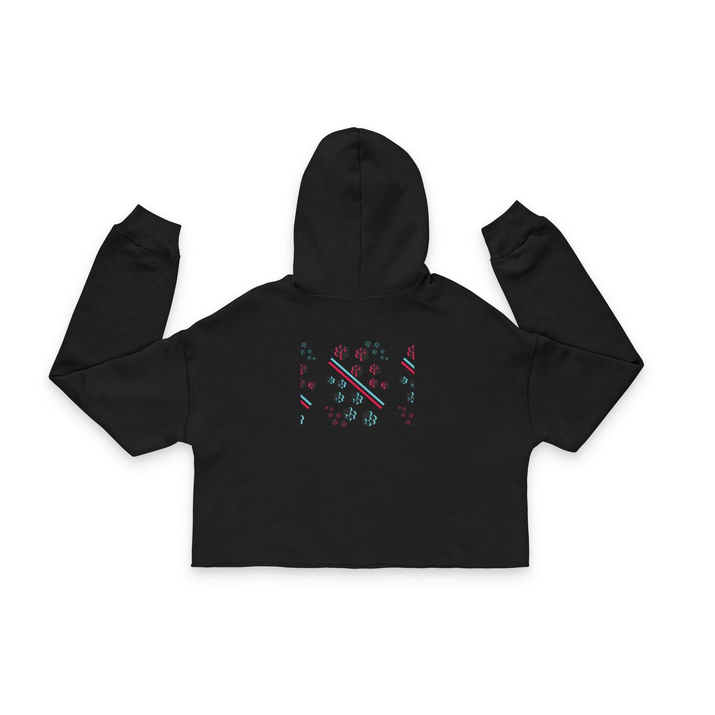 Hypug Cropped Hoodie — Retro Neon "MVPOD" Graphic Crop Hoodie