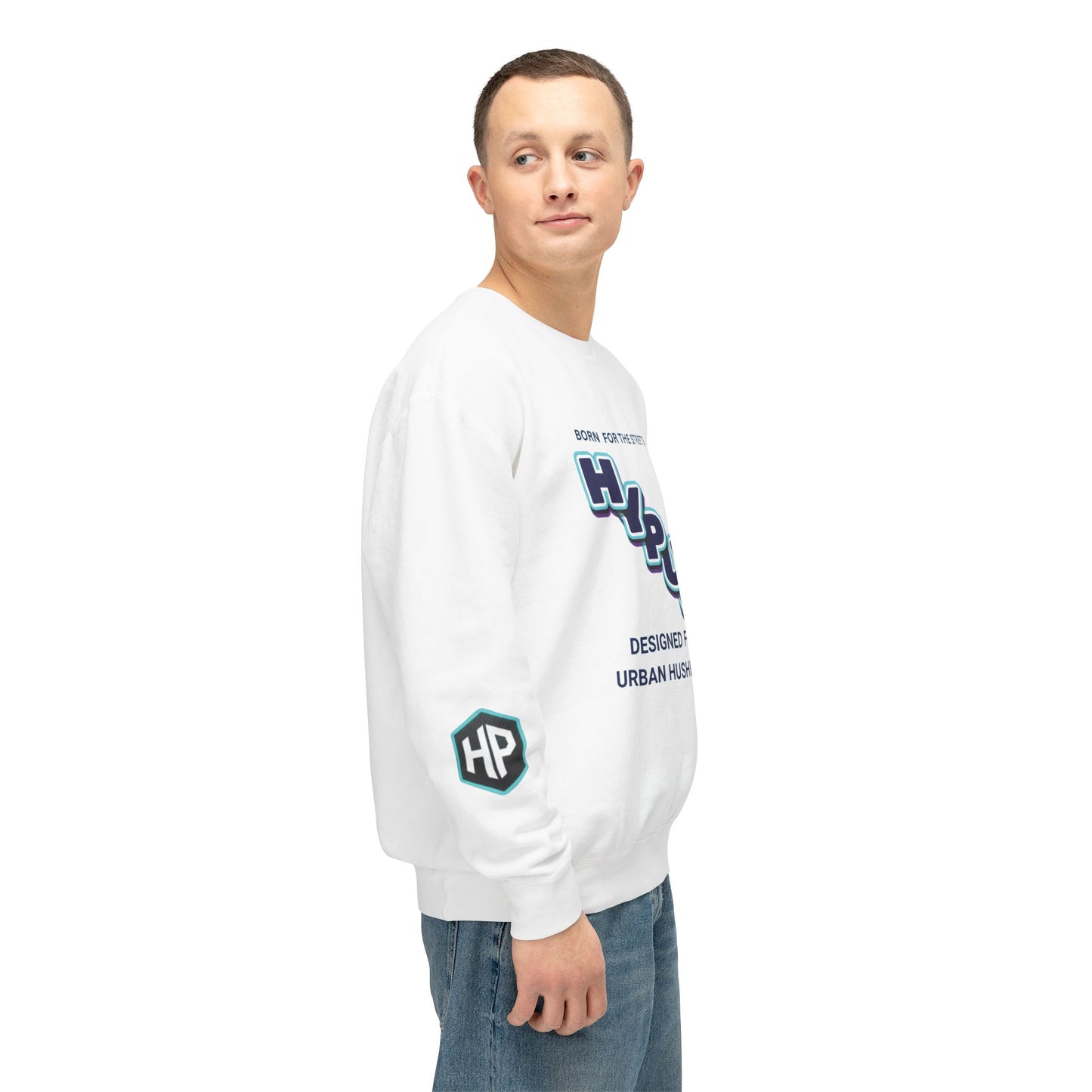 Crewneck Sweatshirt — “HYPUG: Born for the Streets / Designed for Urban Hushlers”