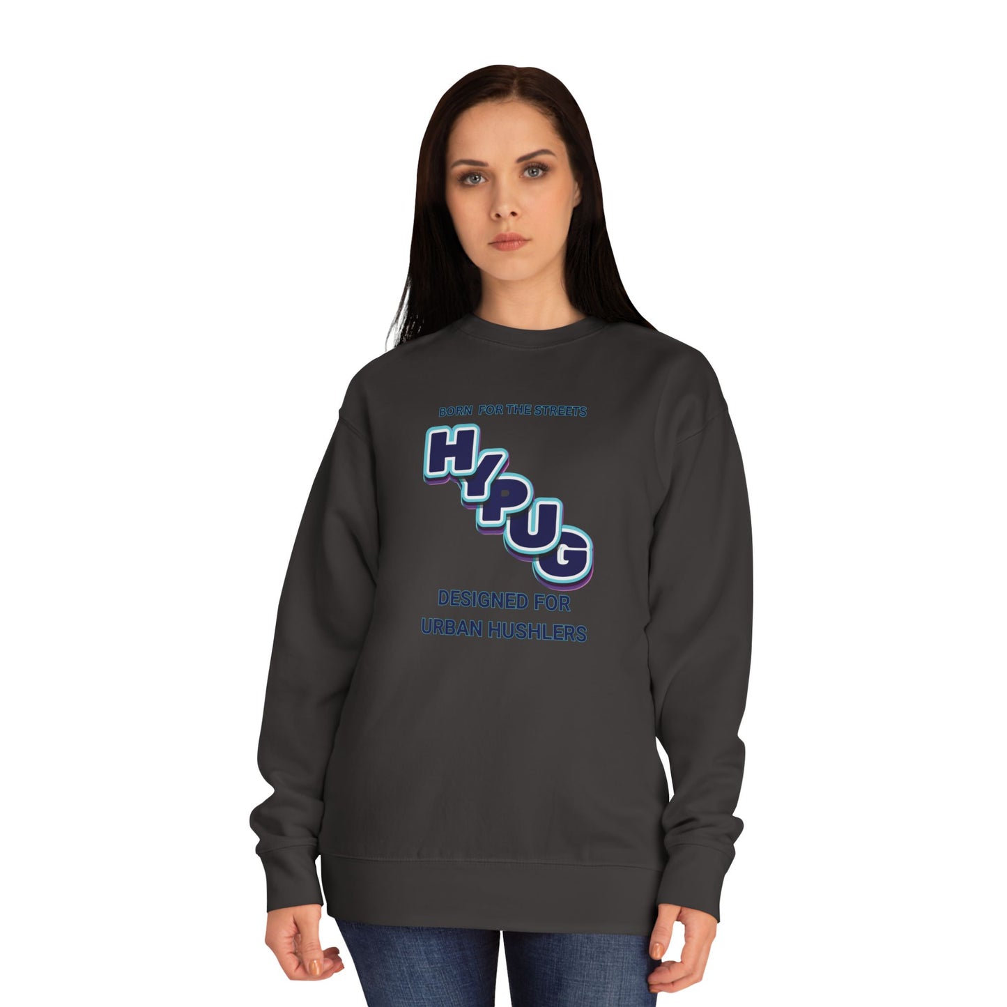 Urban Dogs Crewneck Sweatshirt — "HYPUG" Graphic Pullover for City Dog Lovers
