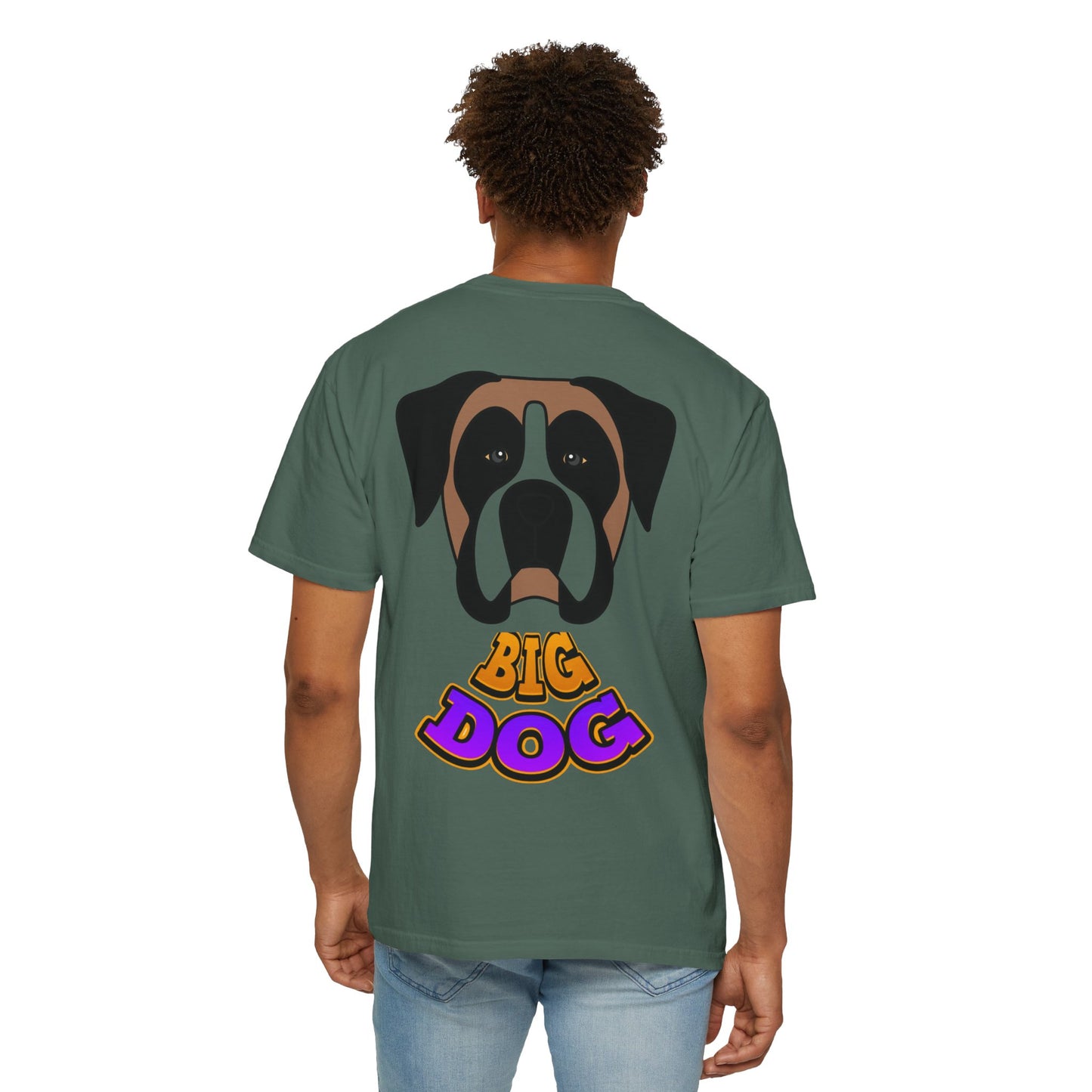 Big Dog Graphic T-Shirt — 'HYPUG' Retro Logo with Illustrated Boxer Dog