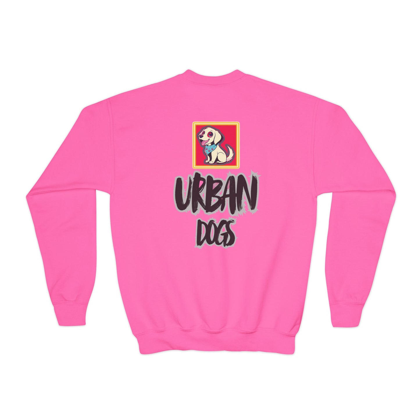 Hypug Youth Crewneck Sweatshirt — Urban Dogs "Hipus" Graphic Pullover