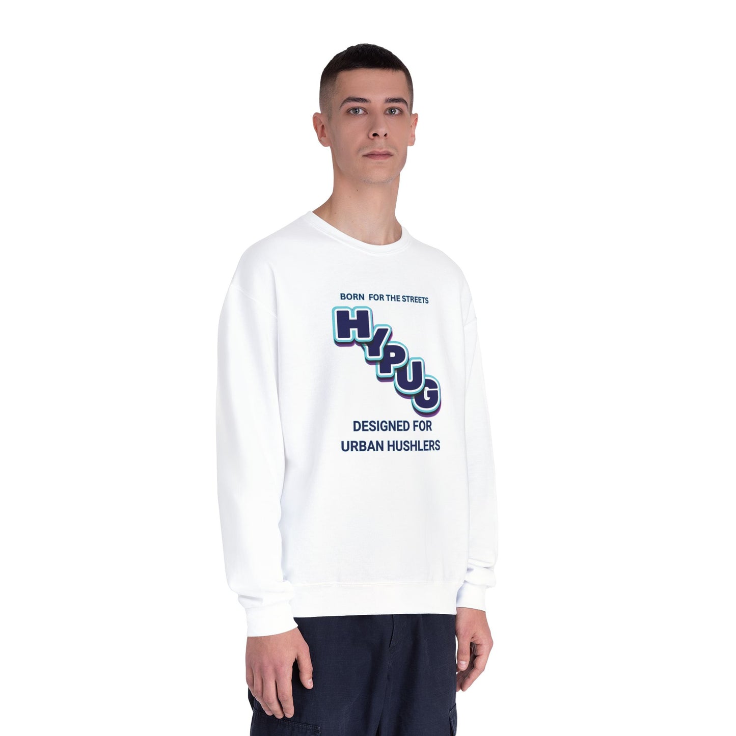 Hypug Urban Dogs Crewneck Sweatshirt — Graphic Puppy Logo Back Print