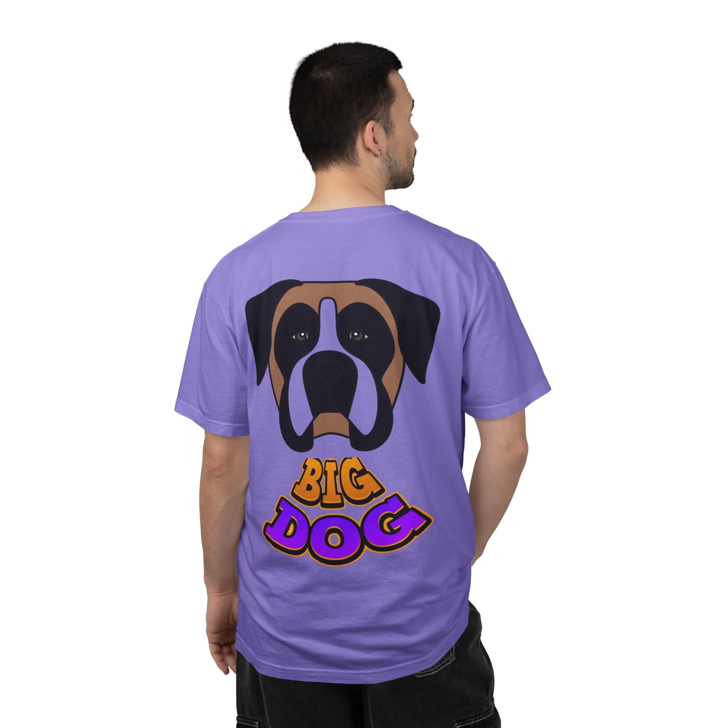 Big Dog Graphic T-Shirt — 'HYPUG' Retro Logo with Illustrated Boxer Dog